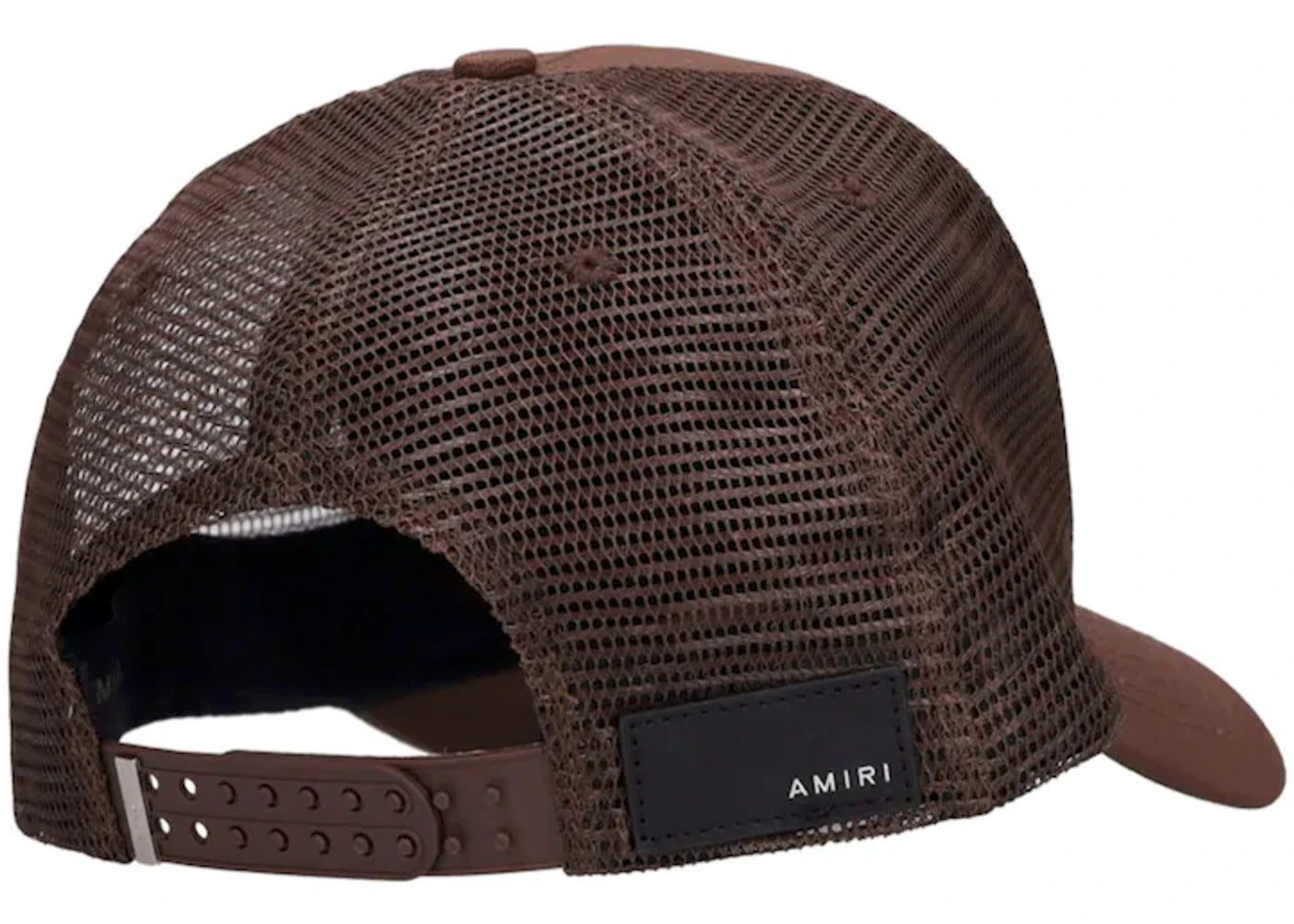 AMIRI Logo Cotton Canvas Trucker Hat Brown