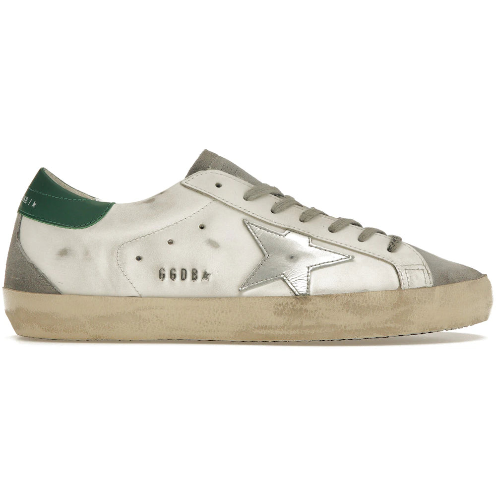 Golden Goose Super-Star White Silver Green