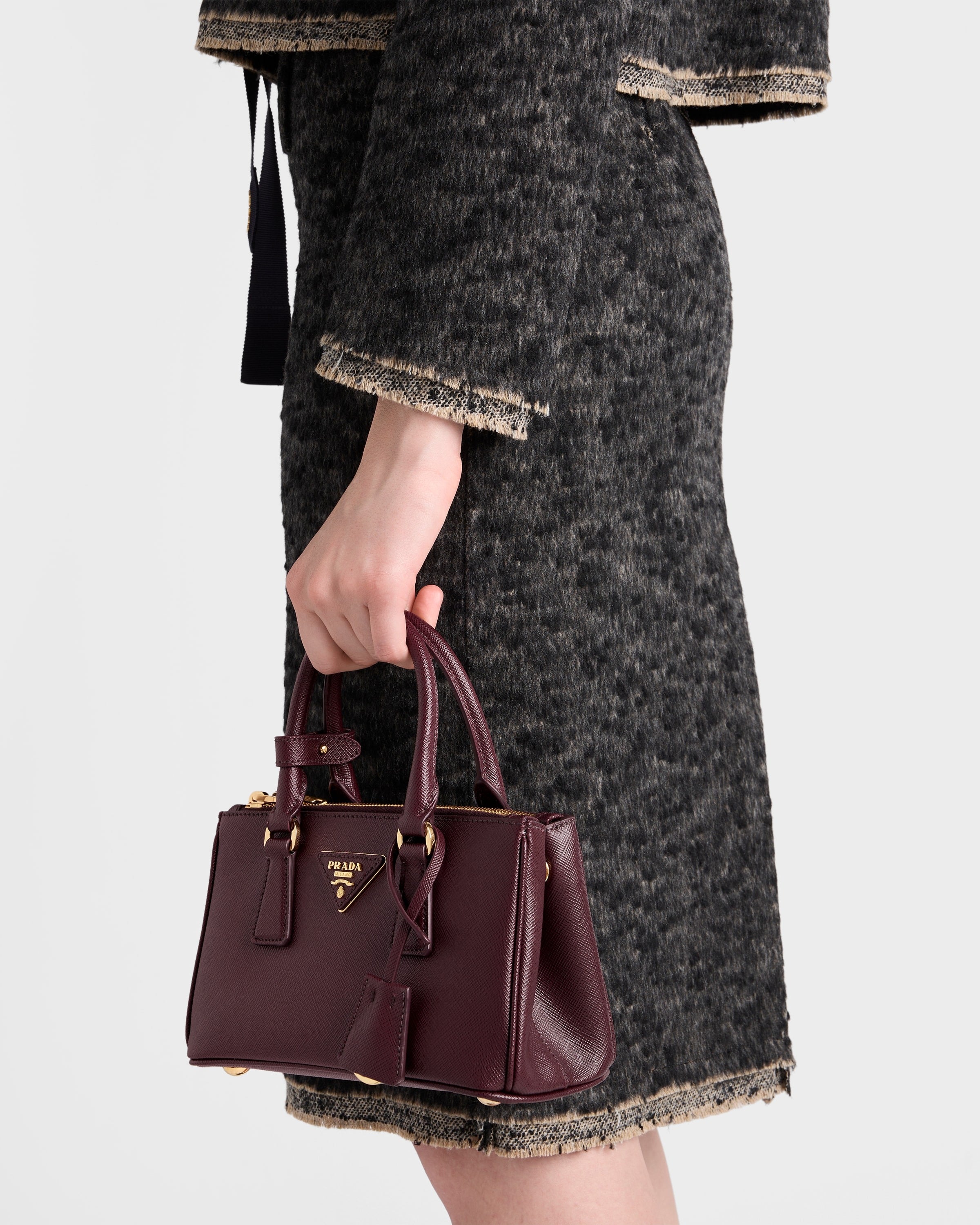 Prada Galleria Saffiano leather mini-bag Burgundy