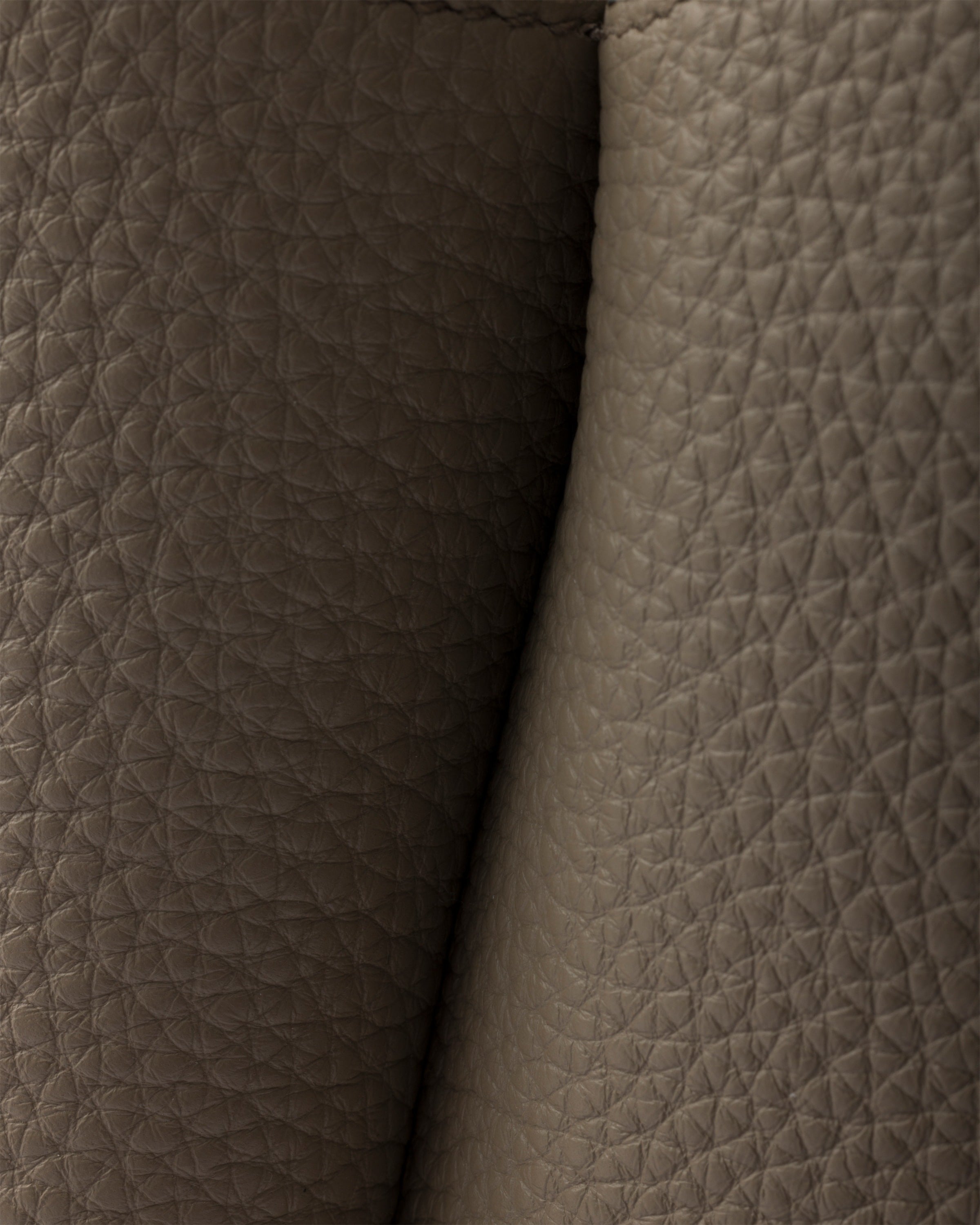 Small leather tote bag Clay Gray