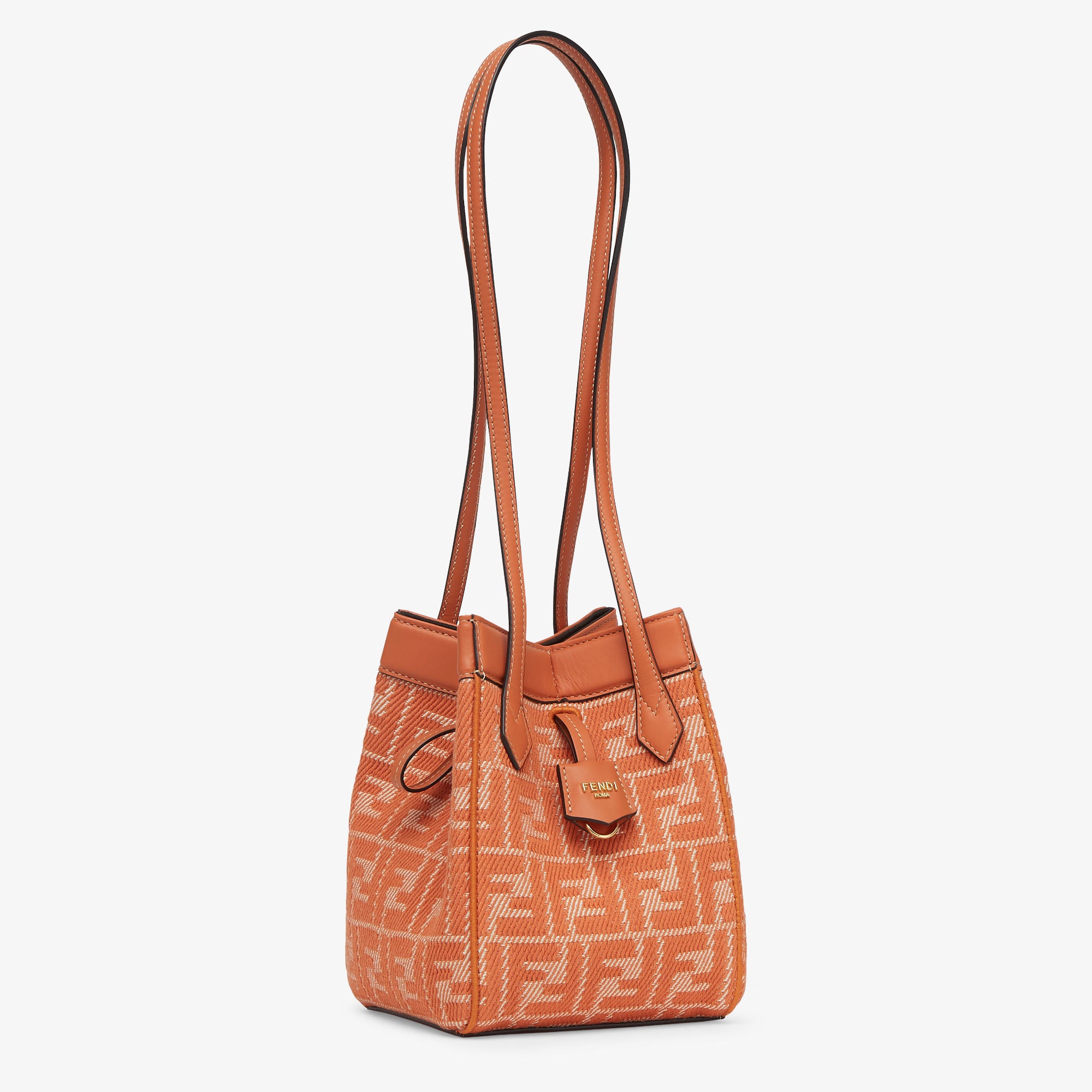 Fendi Origami Mini Orange denim-effect FF jacquard transformable mini-bag