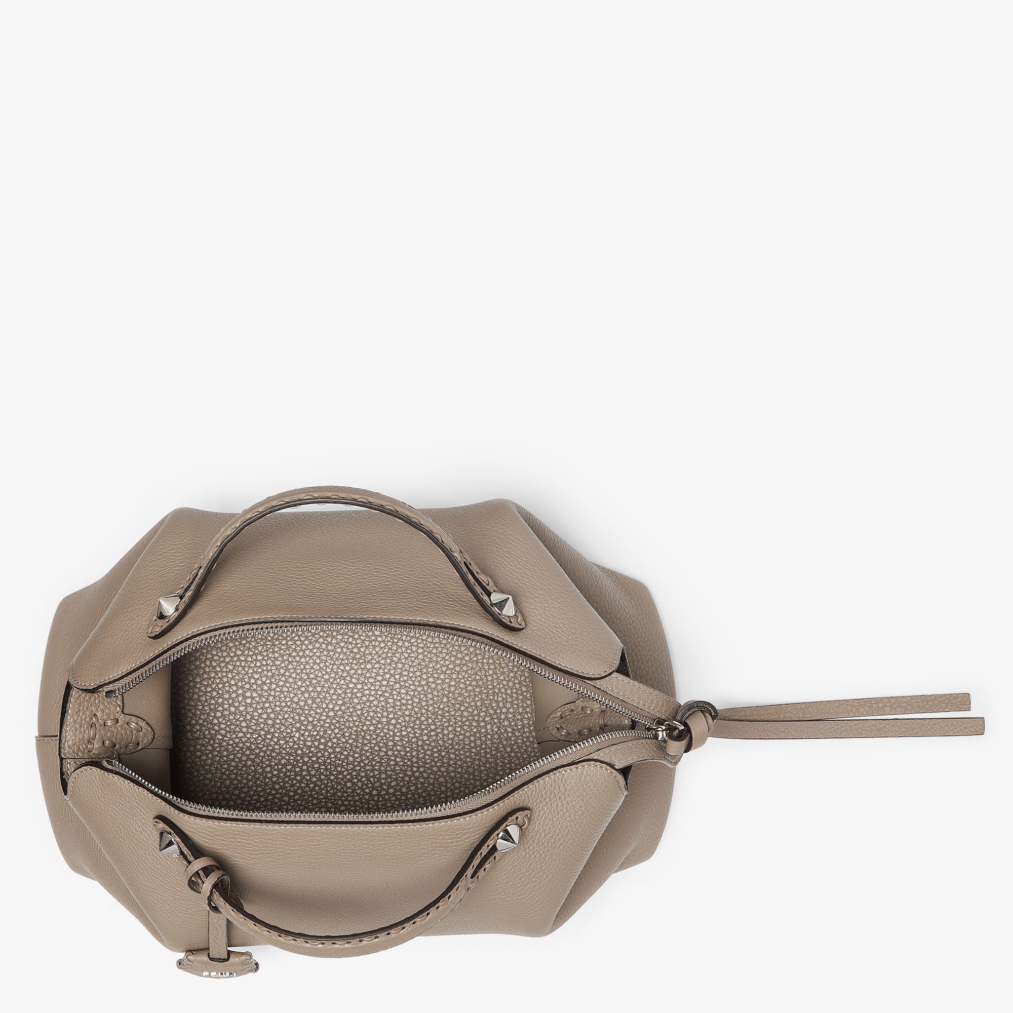 By The Way Selleria Large Dove gray Selleria bag with 200 hand-sewn topstitches