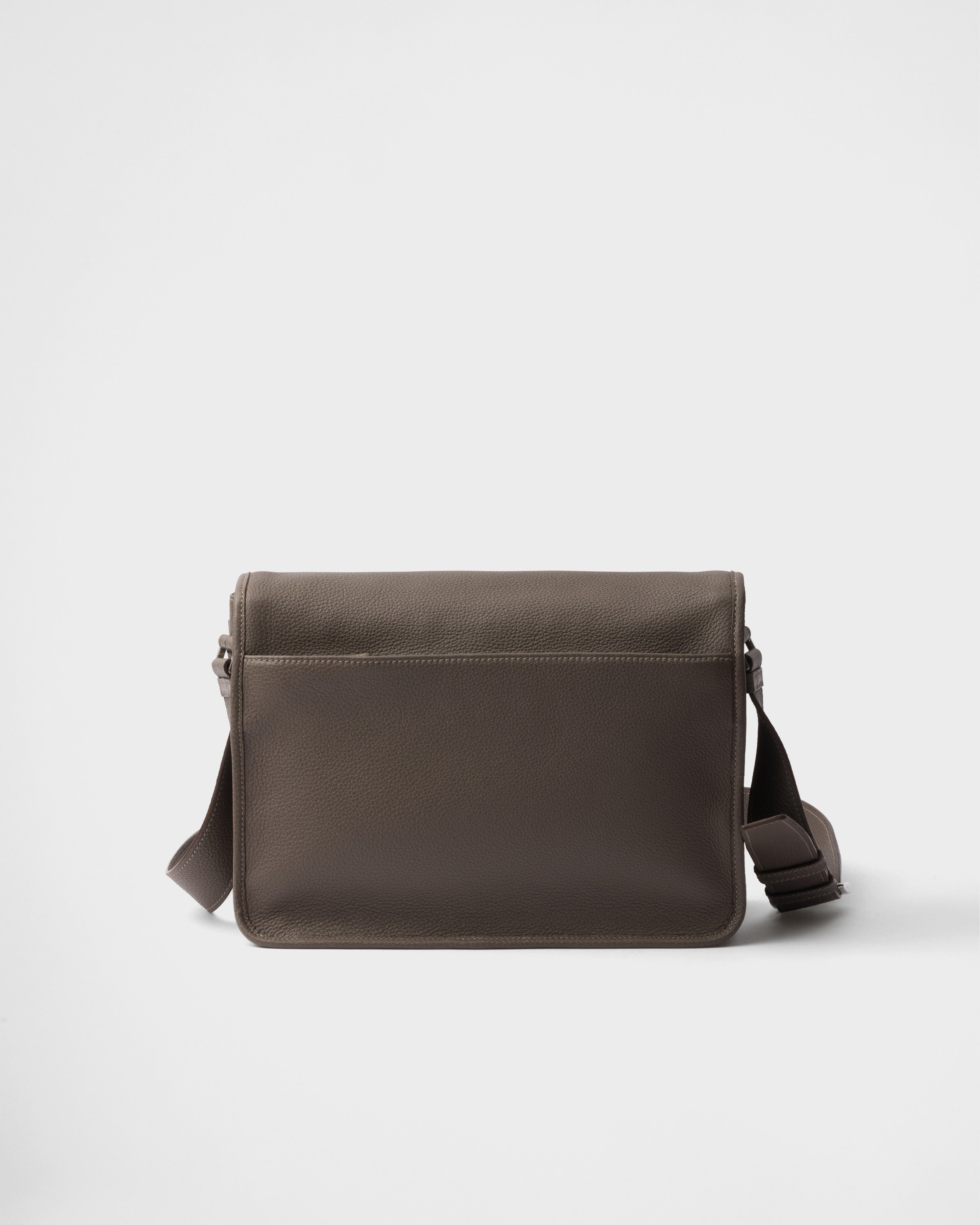 Leather shoulder bag Bamboo Gray