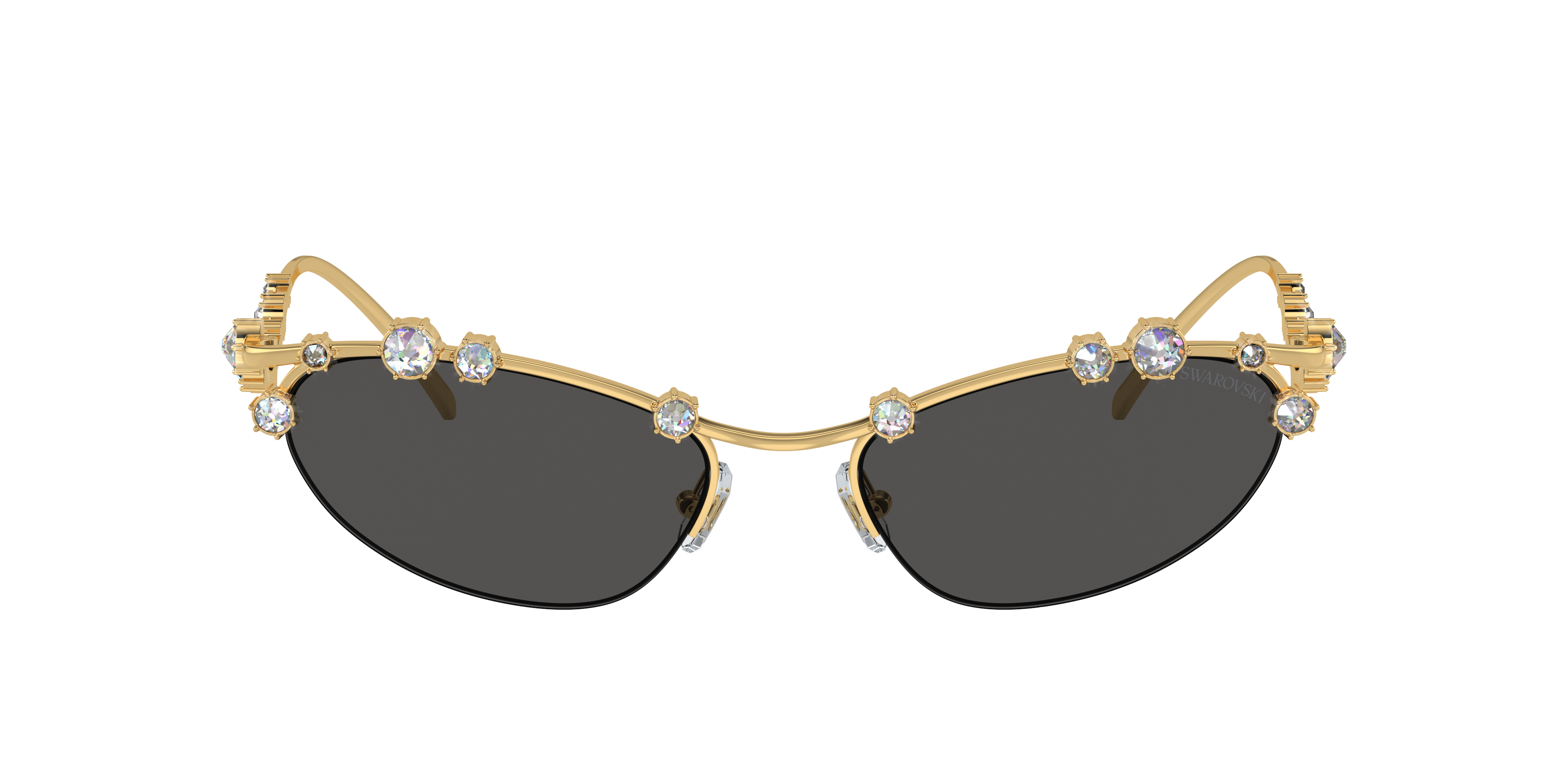 SWAROVSKI SK7016 Gold - Women Sunglasses, Dark Grey Lens