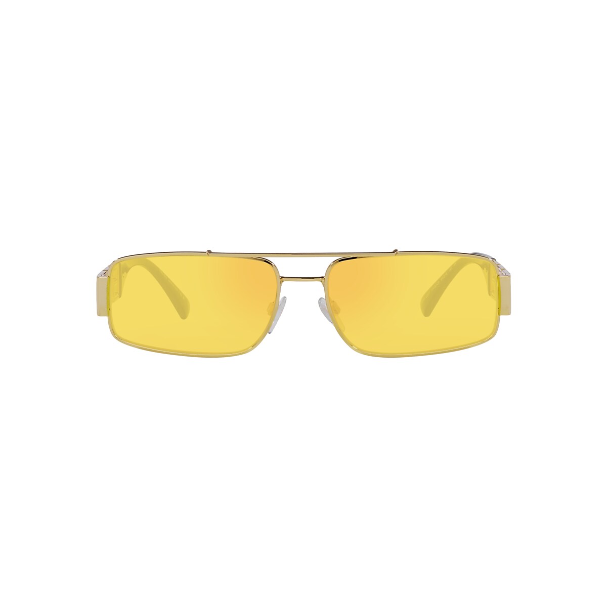 VERSACE VE2257 Gold - Men Luxury Sunglasses, Light Brown Mirror Dark Gold Lens