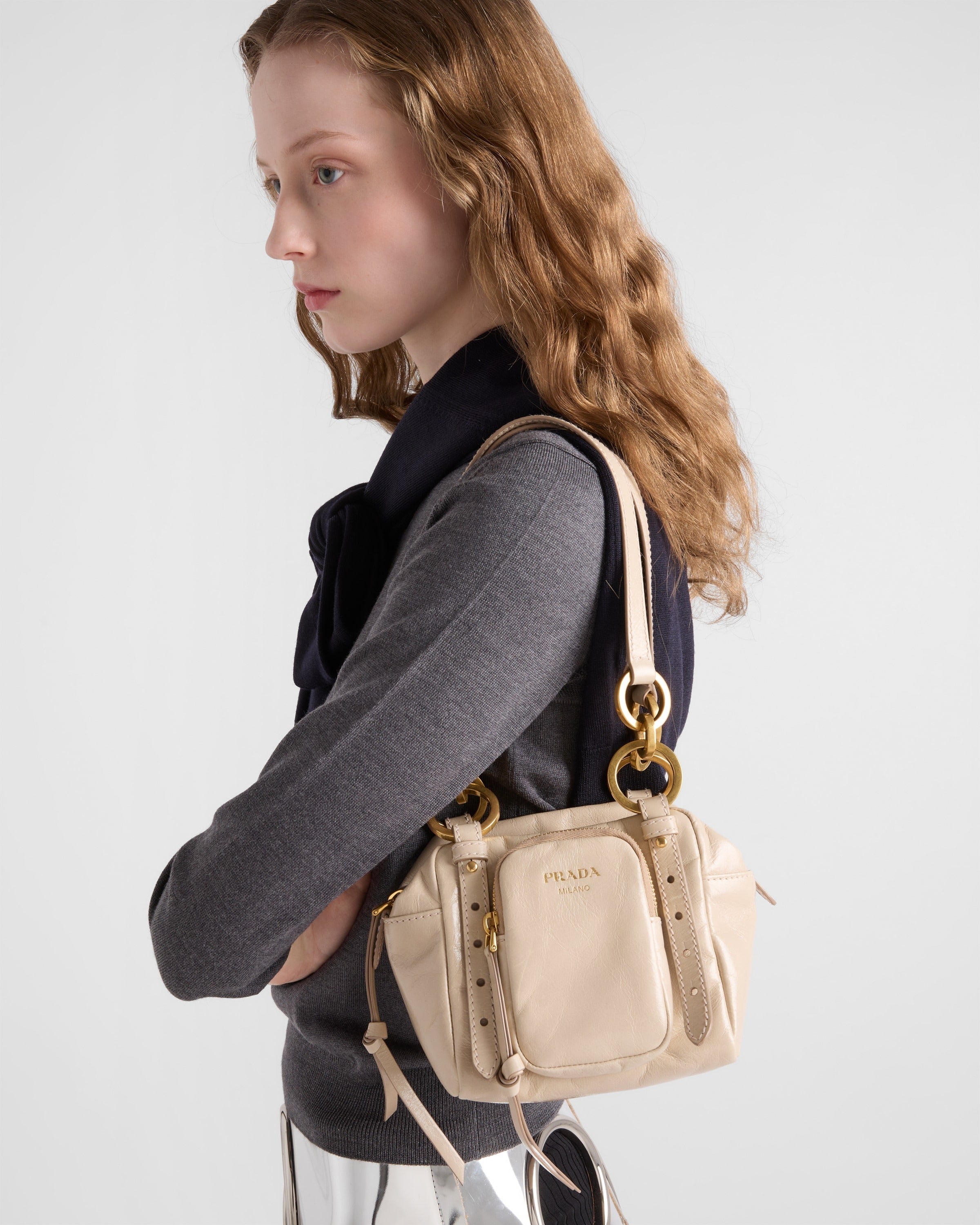 Prada Dangle leather top-handle mini-bag Powder Pink
