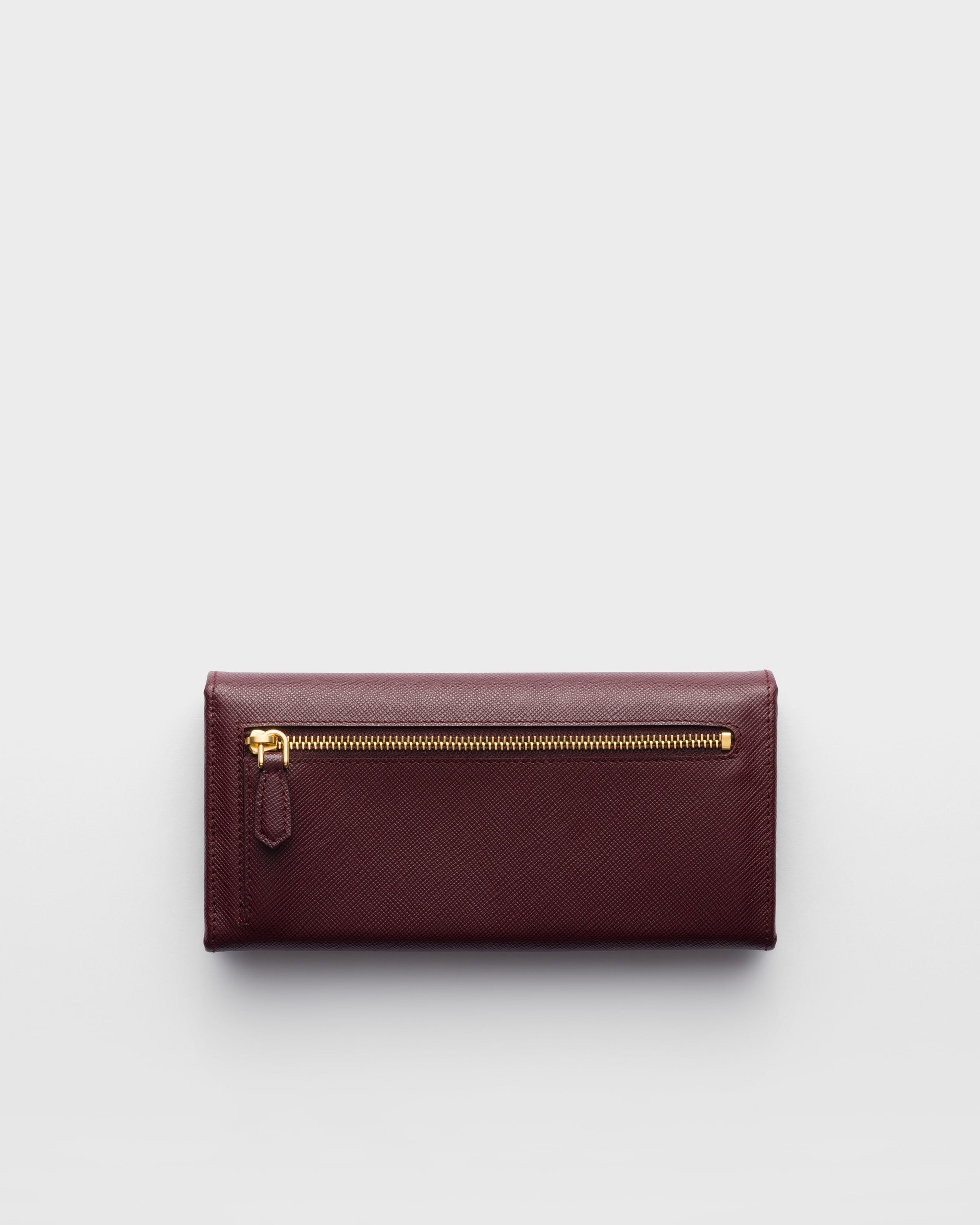 Large Saffiano Leather Wallet Burgundy