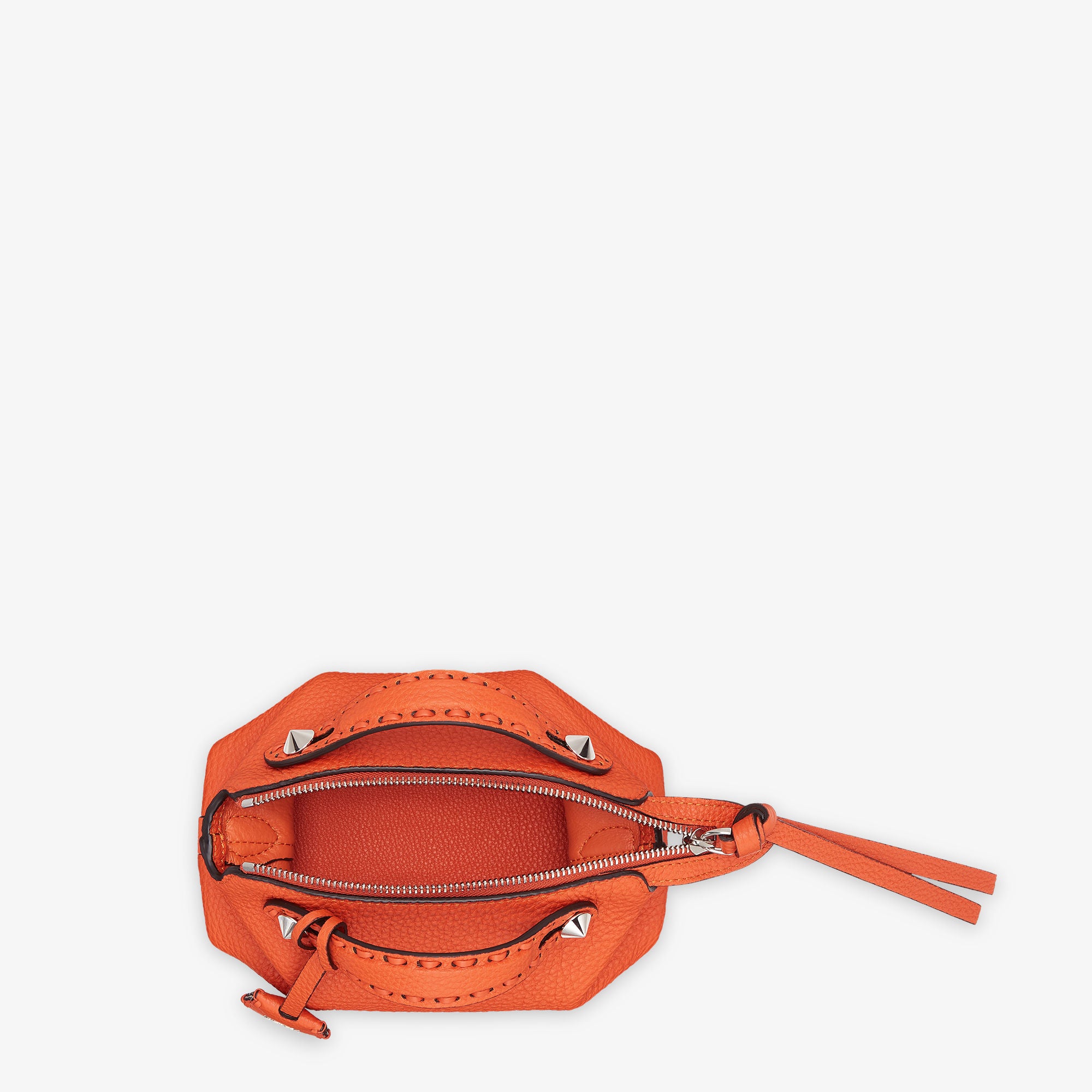 By The Way Selleria Mini Orange Selleria mini-bag with 156 hand-sewn topstitches