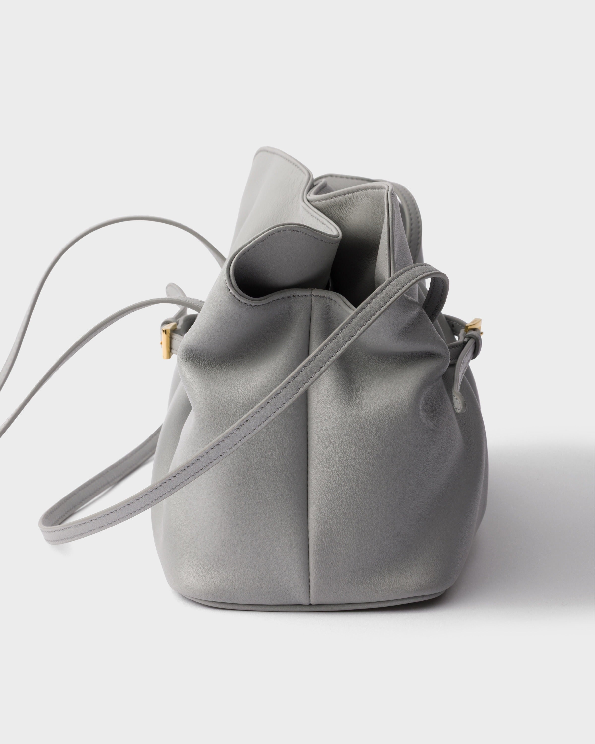 Small Prada Dada nappa leather bag Granite Gray