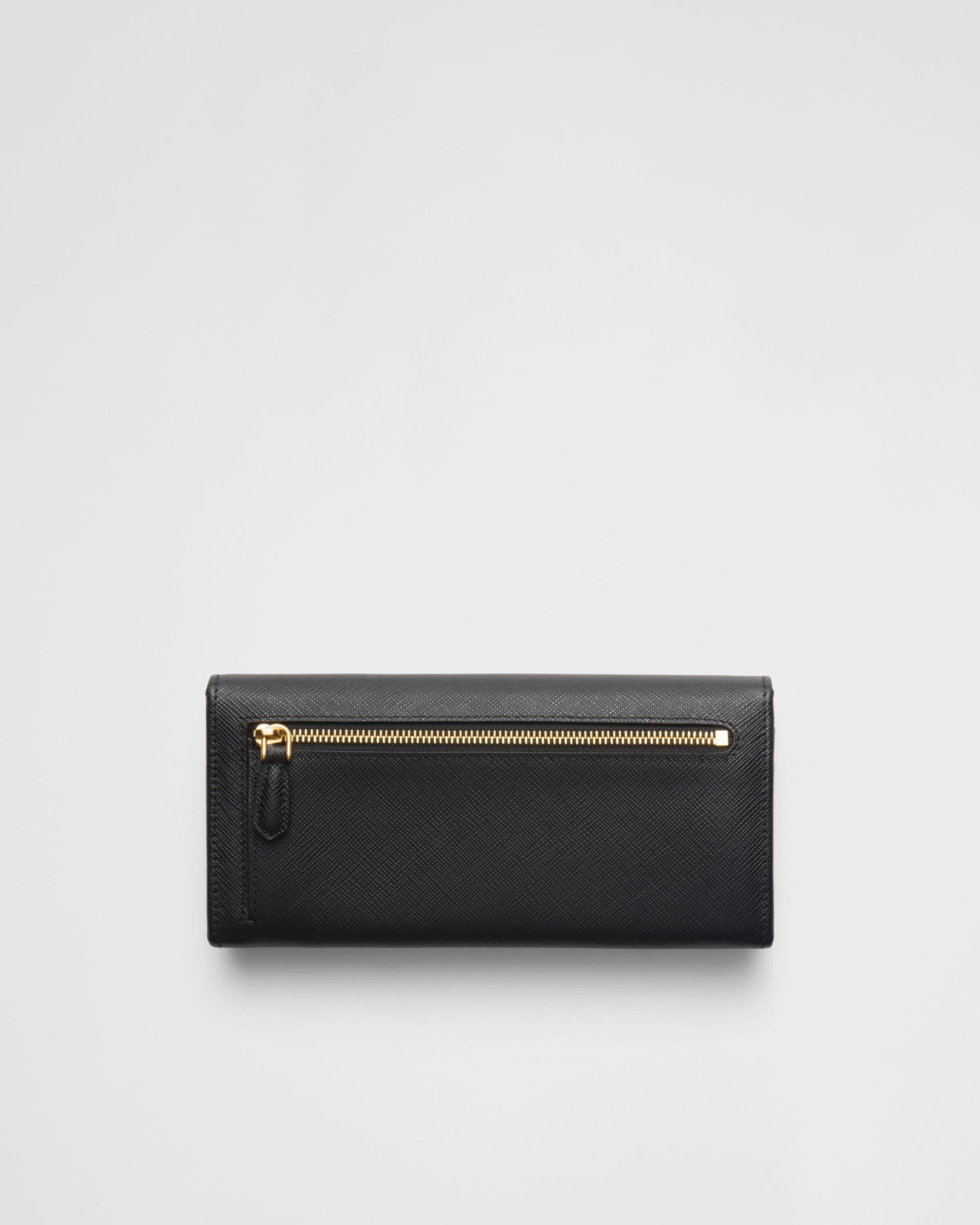 Large Saffiano Leather Wallet Black