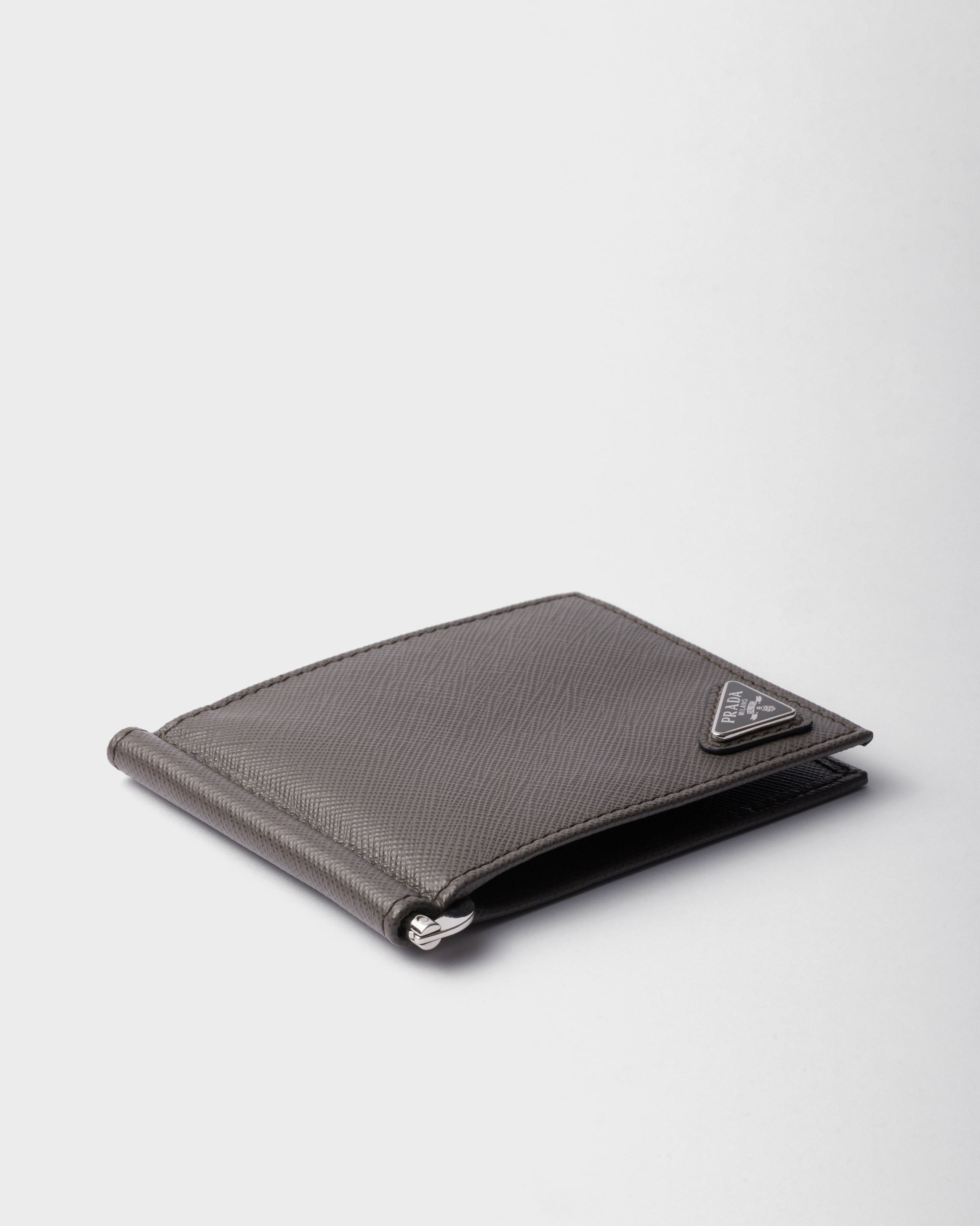 Saffiano Leather Wallet Smoky Gray