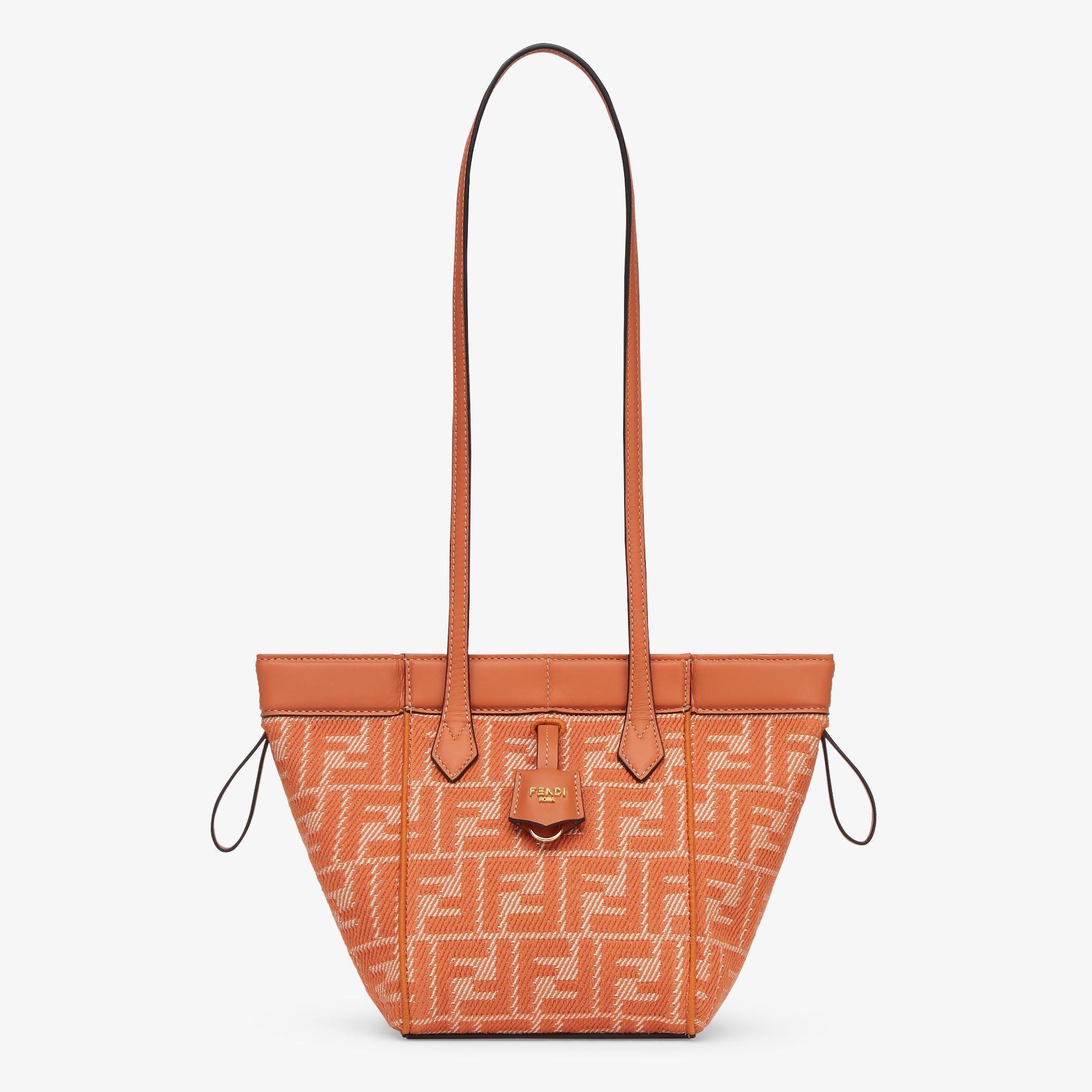 Fendi Origami Mini Orange denim-effect FF jacquard transformable mini-bag