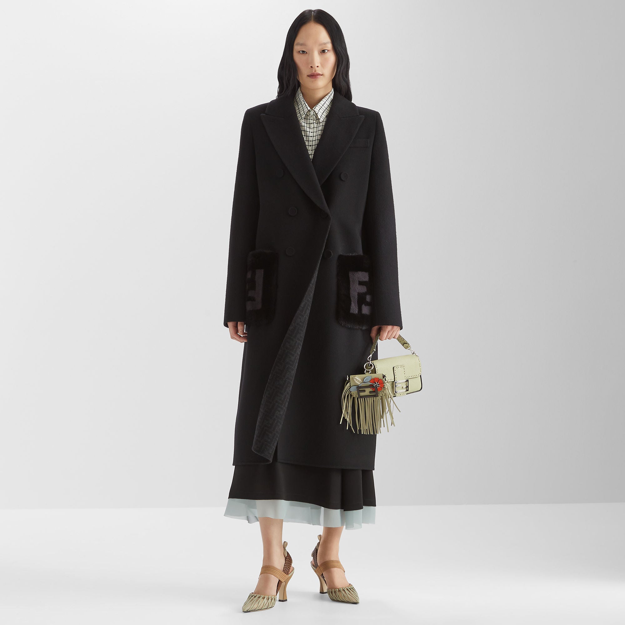 Baguette Mini Sage green Selleria bag with 309 hand-sewn topstitches