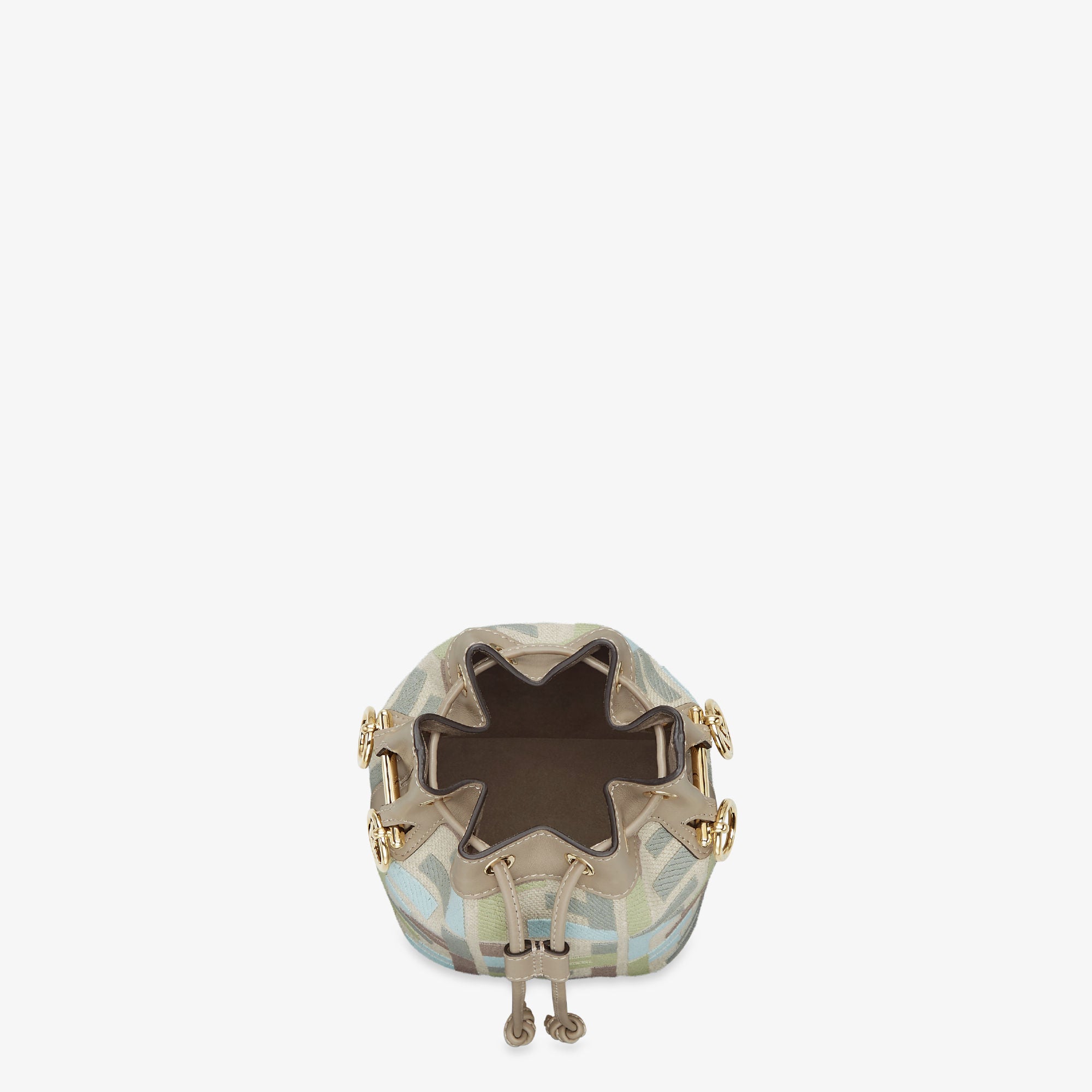 Mon Tresor Canvas mini-bag with multicolor FF embroidery