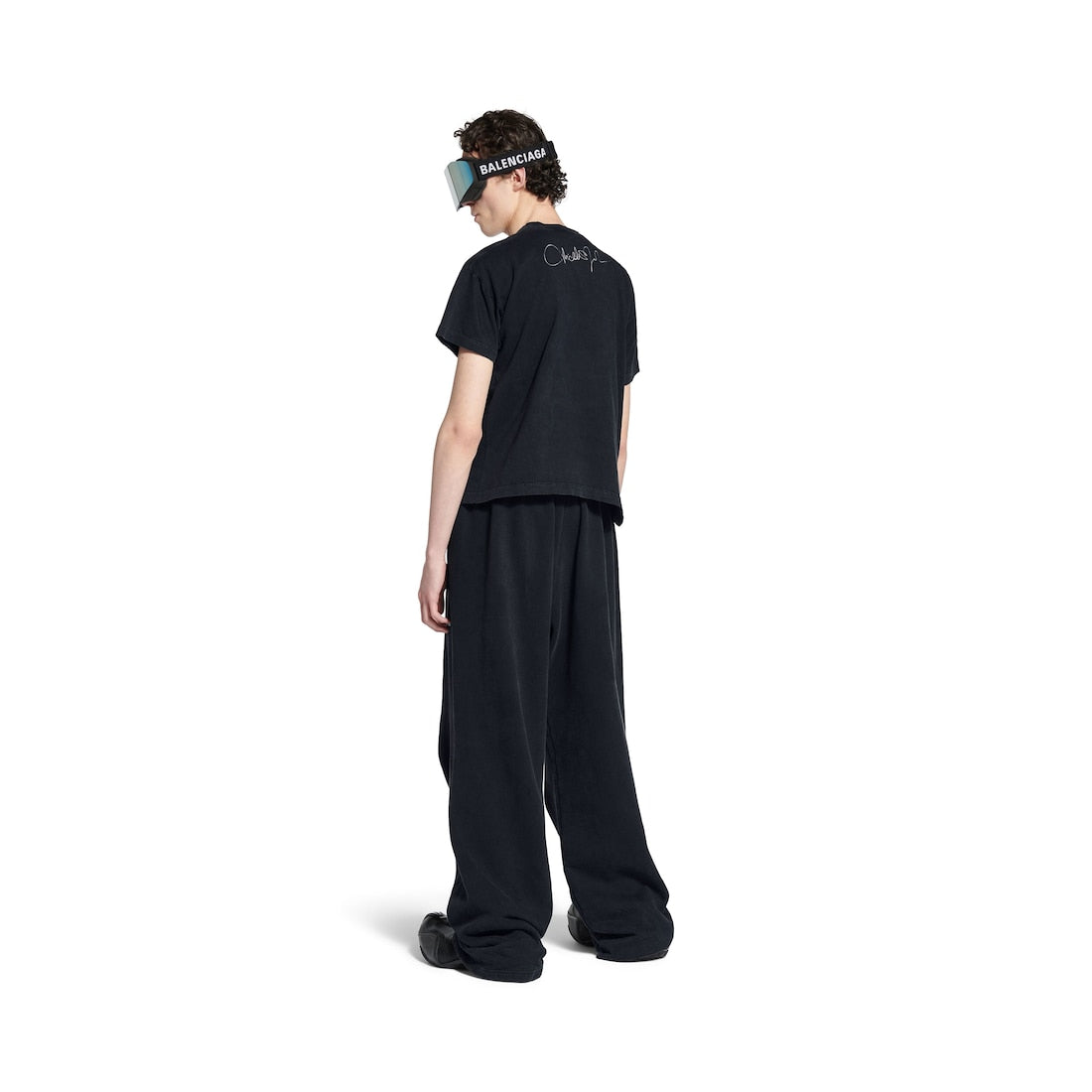 Michelle Boxy T-shirt in Black Faded