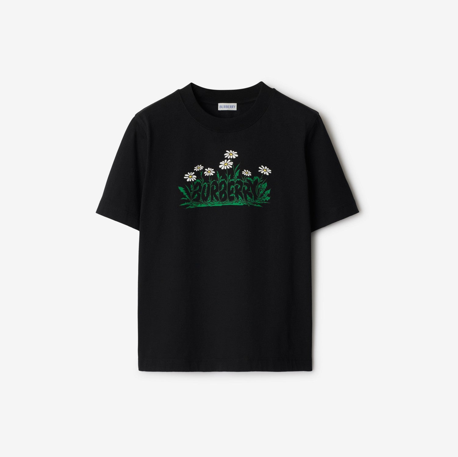 Daisy Logo Cotton T-shirt - Black