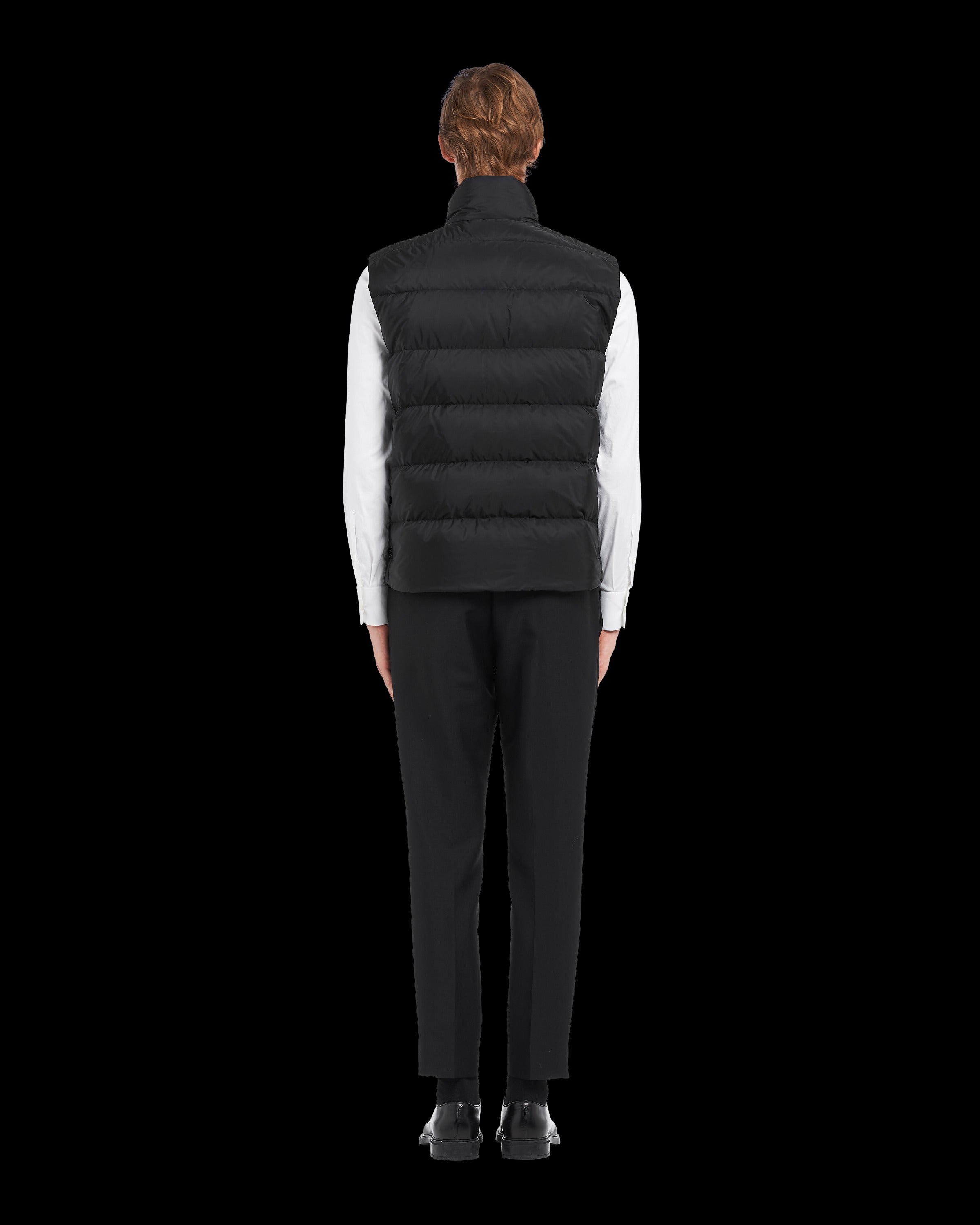 Padded Re-Nylon vest Black