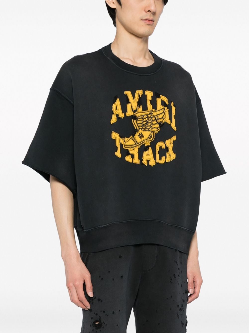 Logo-appliqué cotton sweatshirt