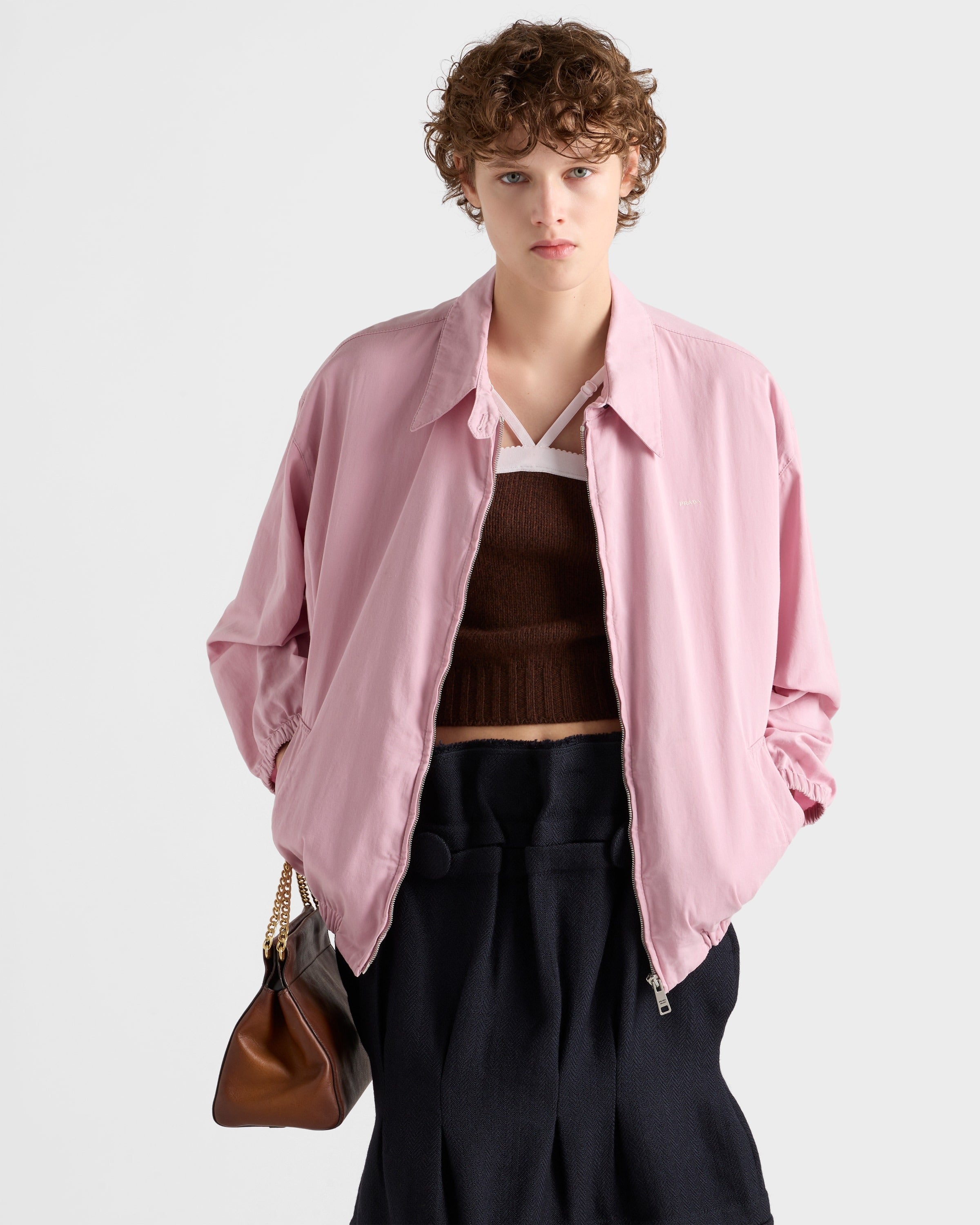 Cashmere and wool top Dark Brown