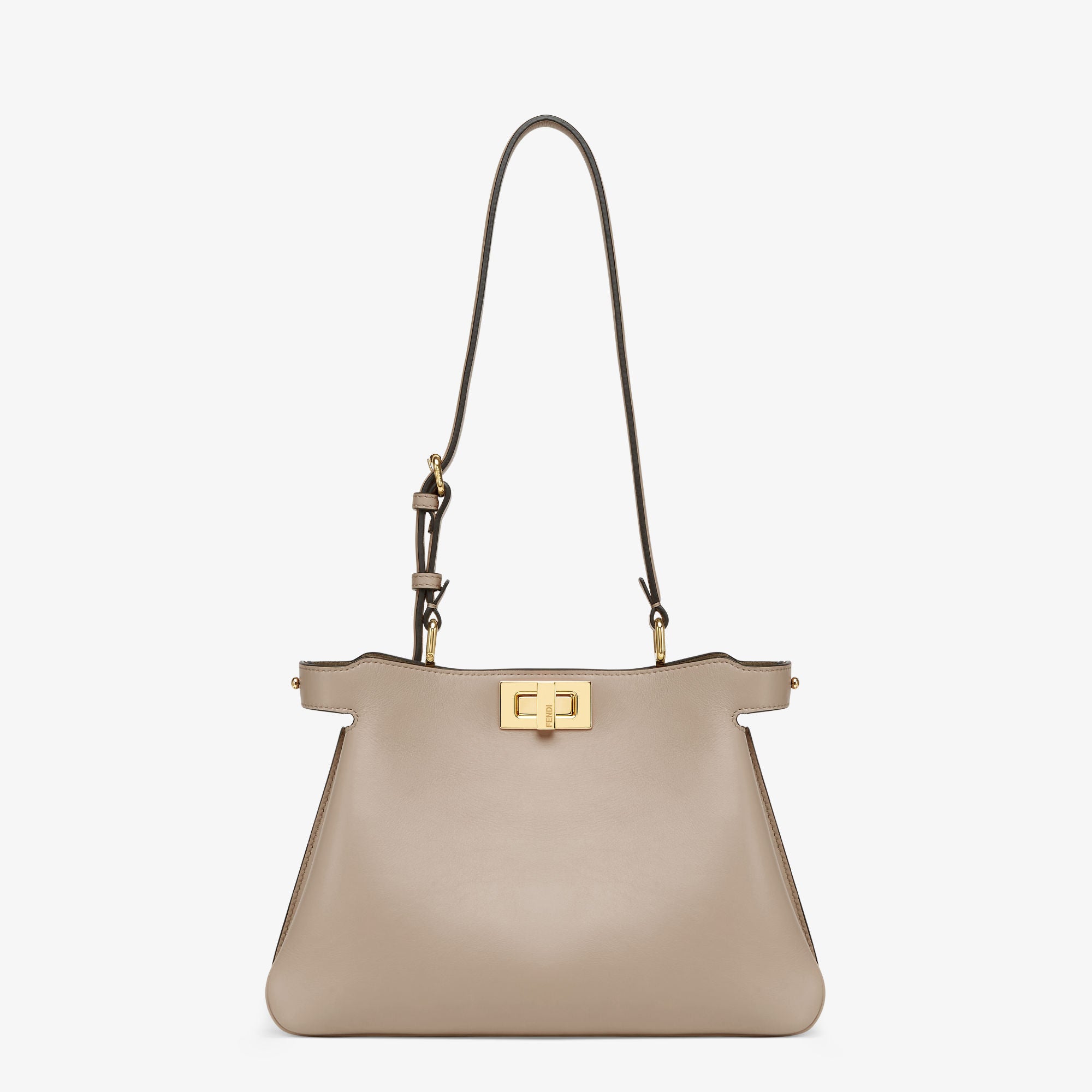 Peekaboo Soft Small Dove gray leather bag