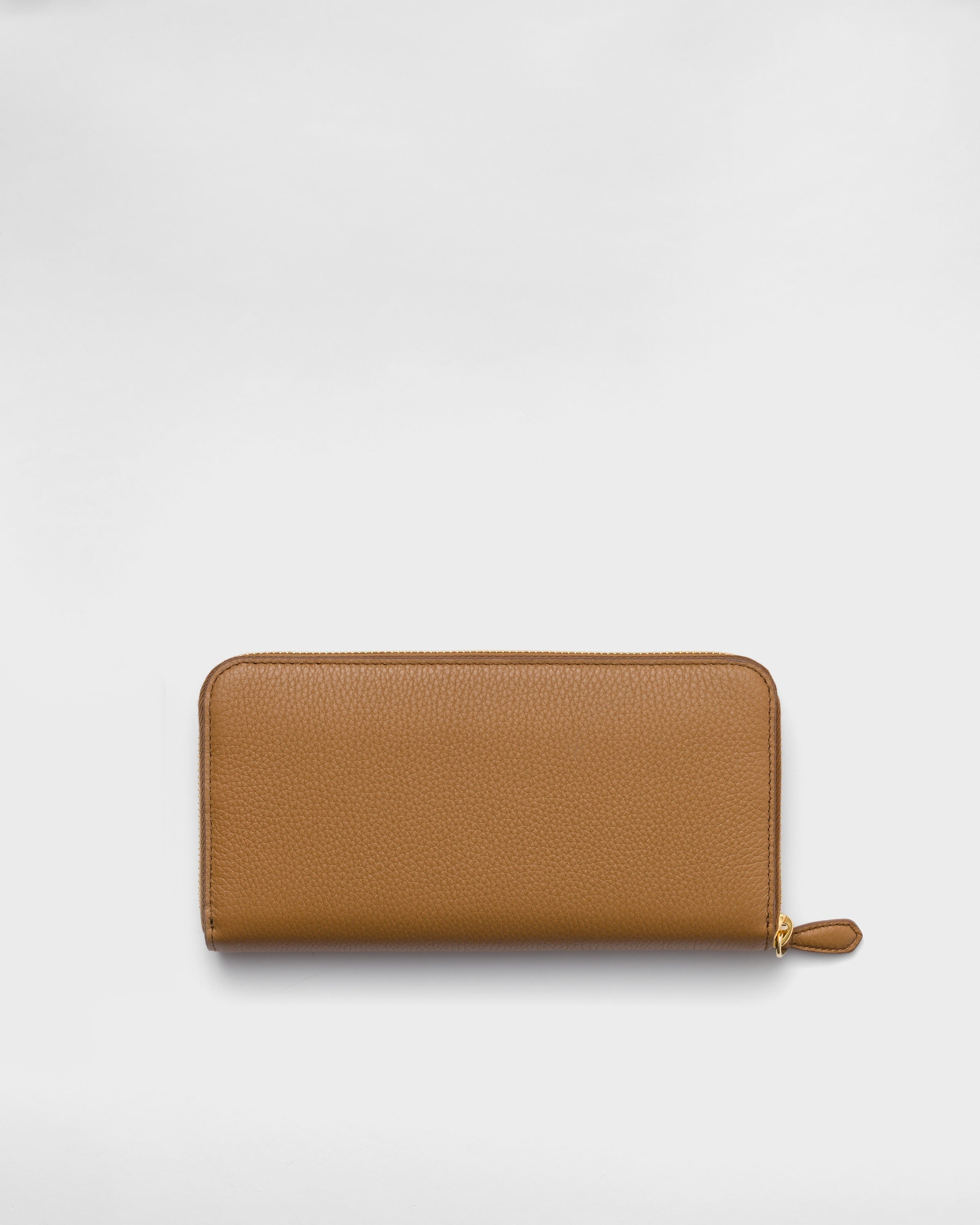 Large leather wallet Caramel