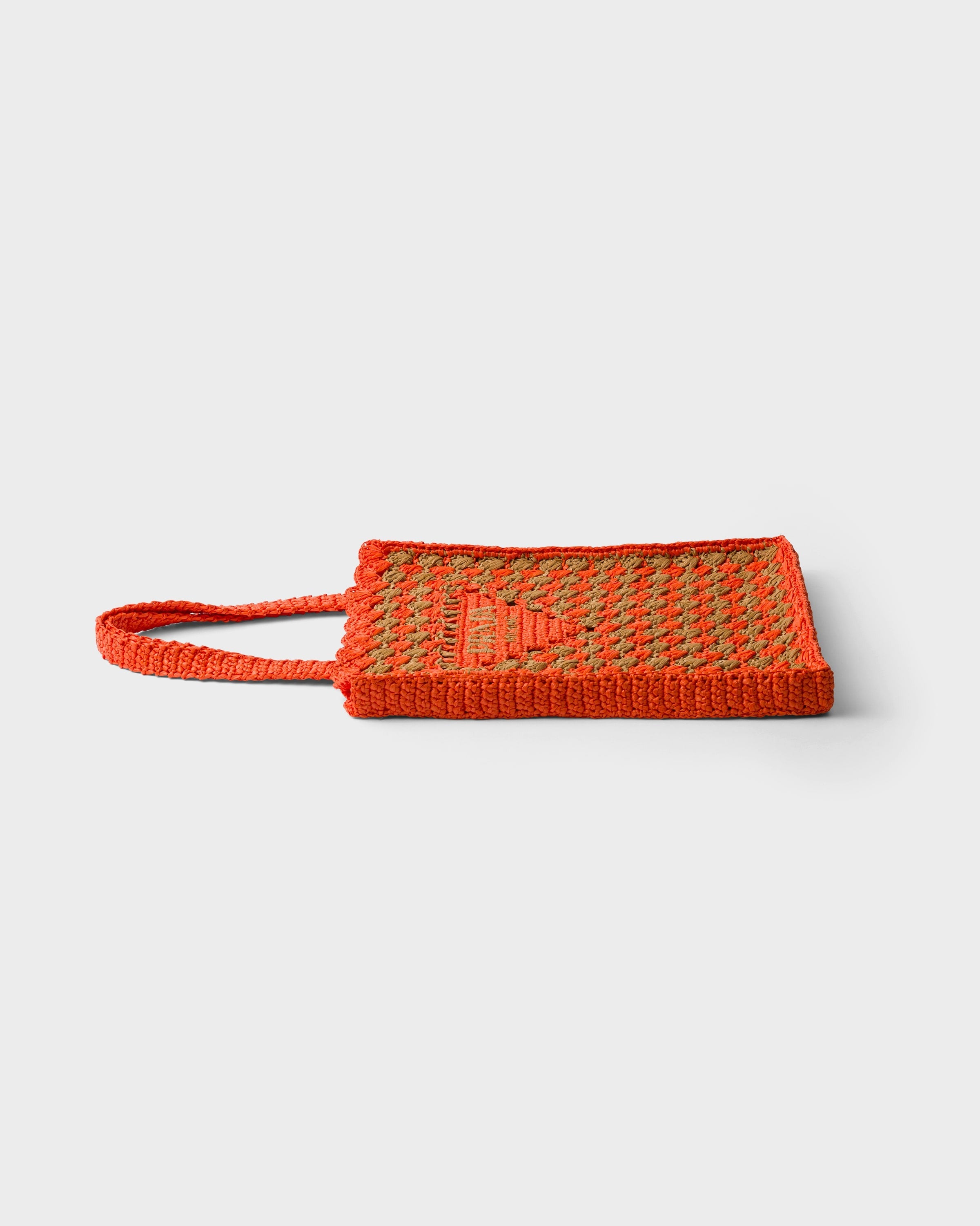 Crochet tote bag Orange/Caramel