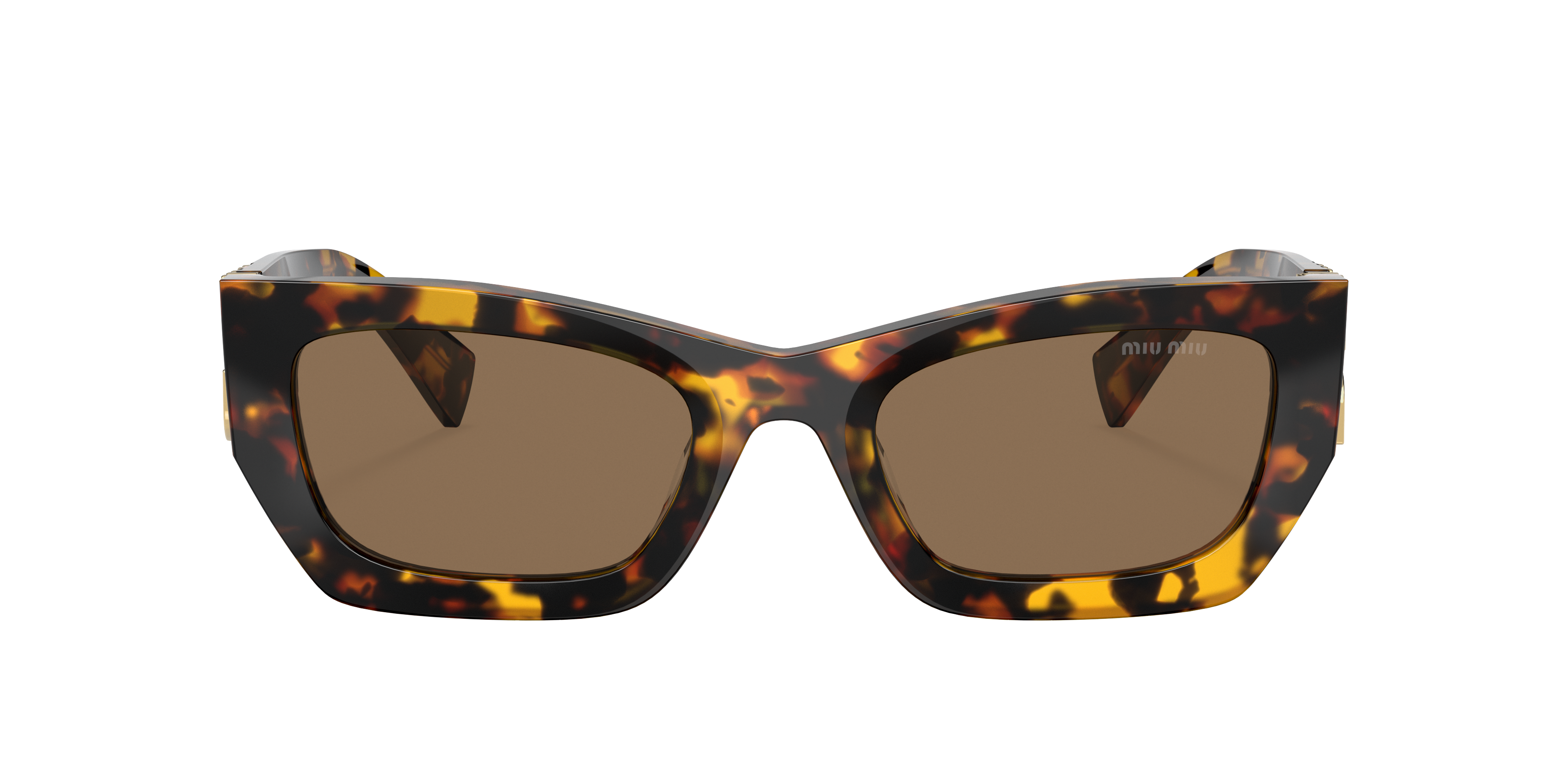 MIU MIU MU 09WS Honey Havana - Women Luxury Sunglasses, Dark Brown Lens
