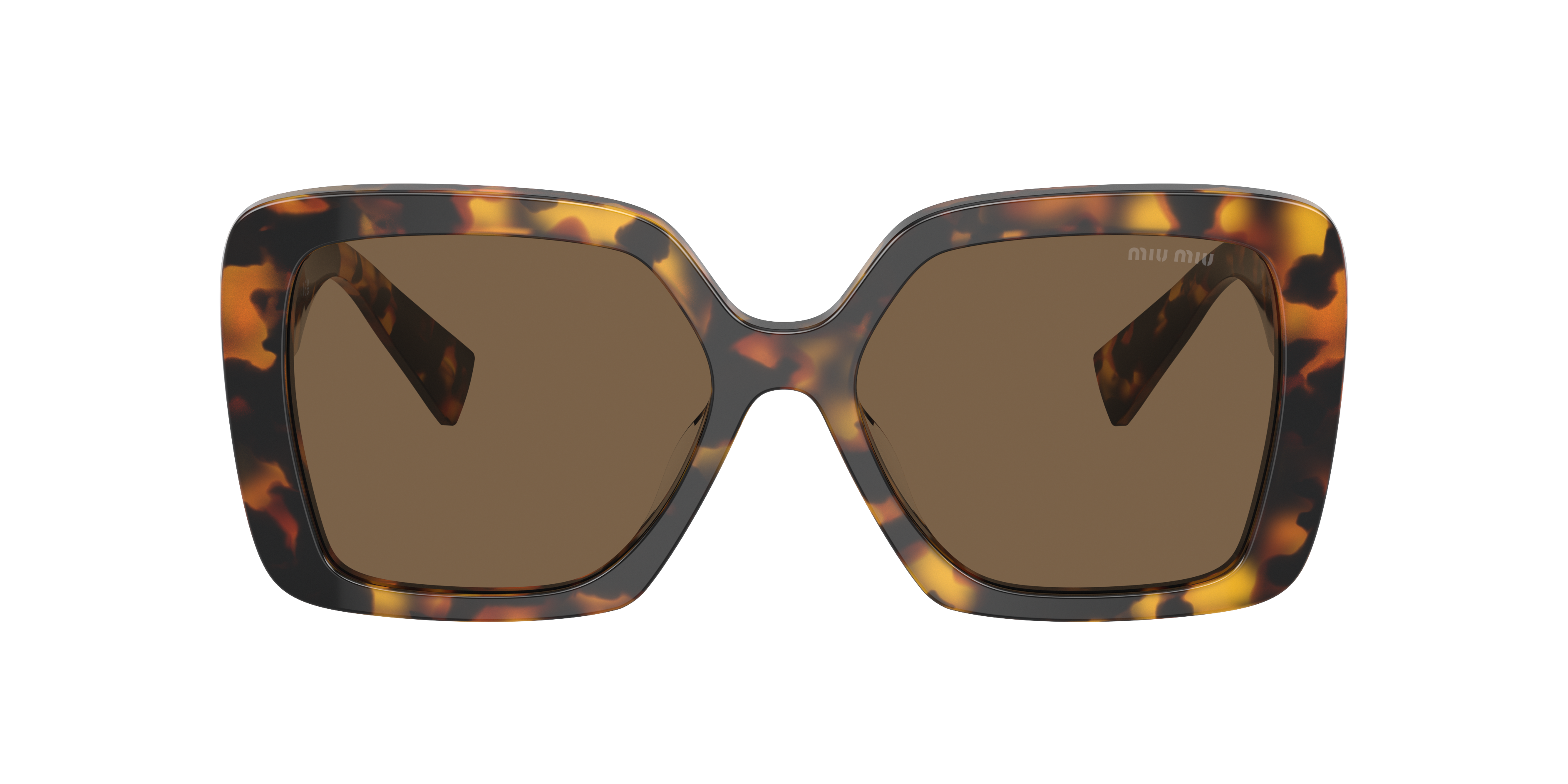 MIU MIU MU 10YS Honey Havana - Women Luxury Sunglasses, Dark Brown Lens