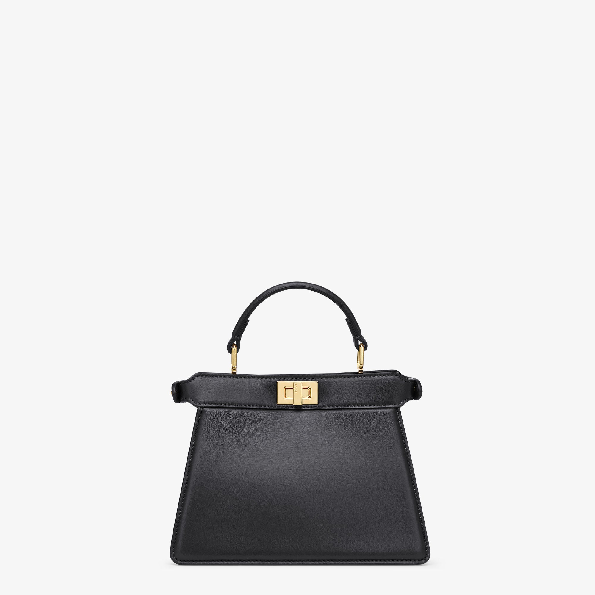 Peekaboo ISeeU Petite Black padded nappa leather bag