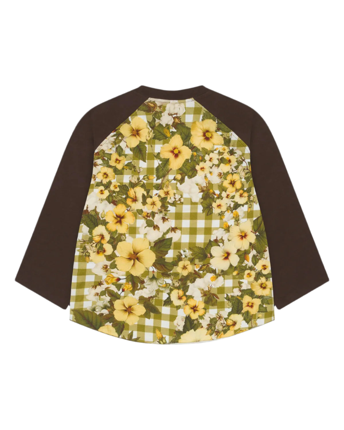 Cotton Gingham Baseball Tee