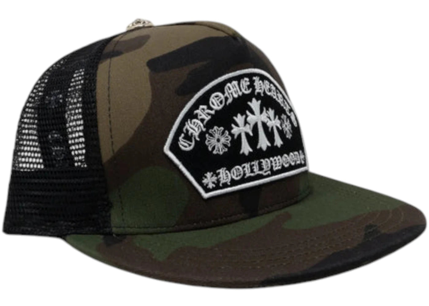 Chrome Hearts Arc Cross Patch Trucker Cap Camo