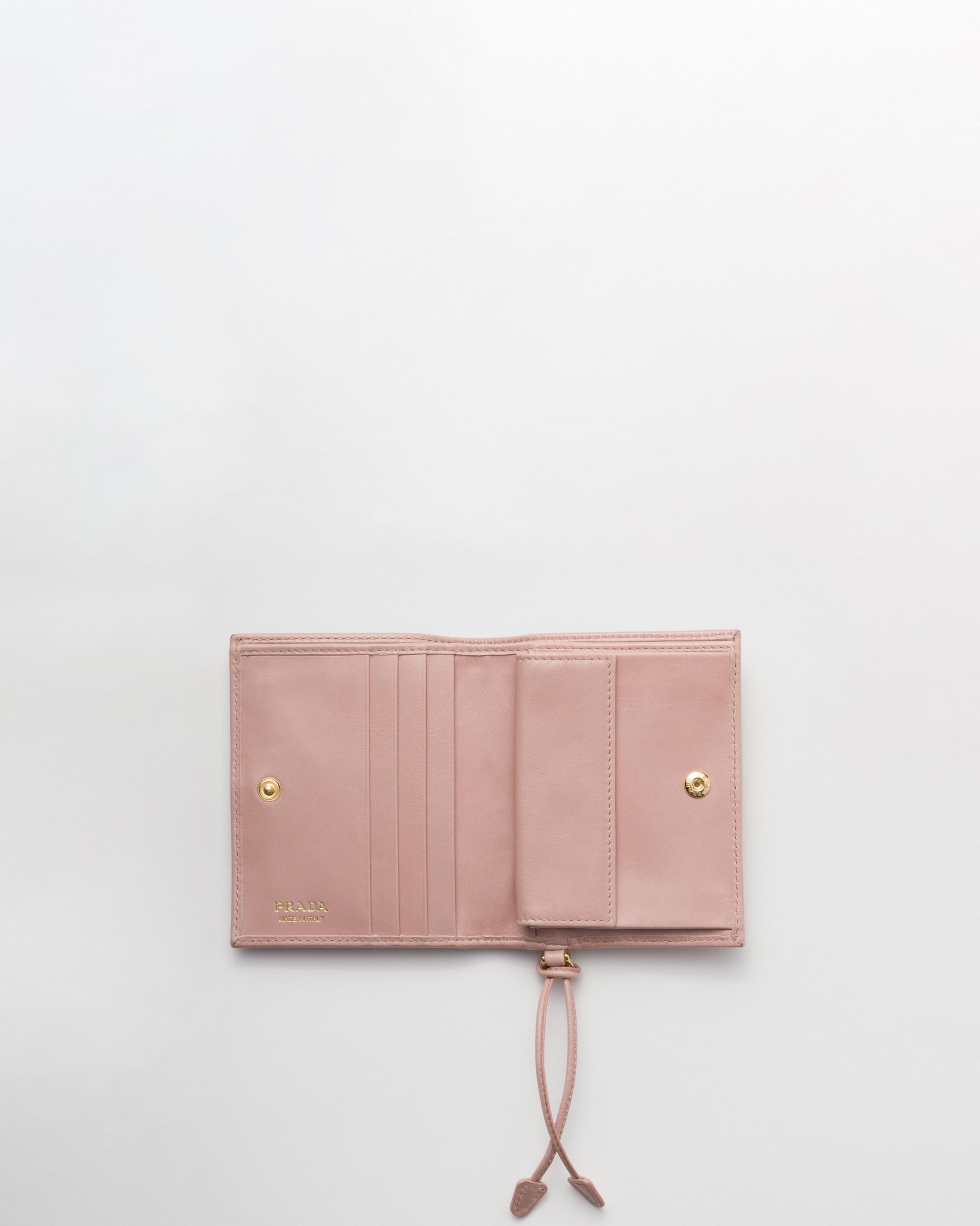 Small leather wallet Rosy Blush