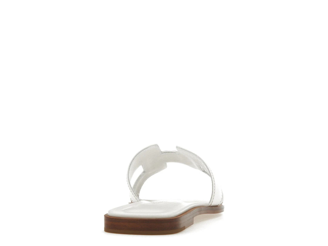 Hermes Oran Sandal Blanc Box Calfskin Leather