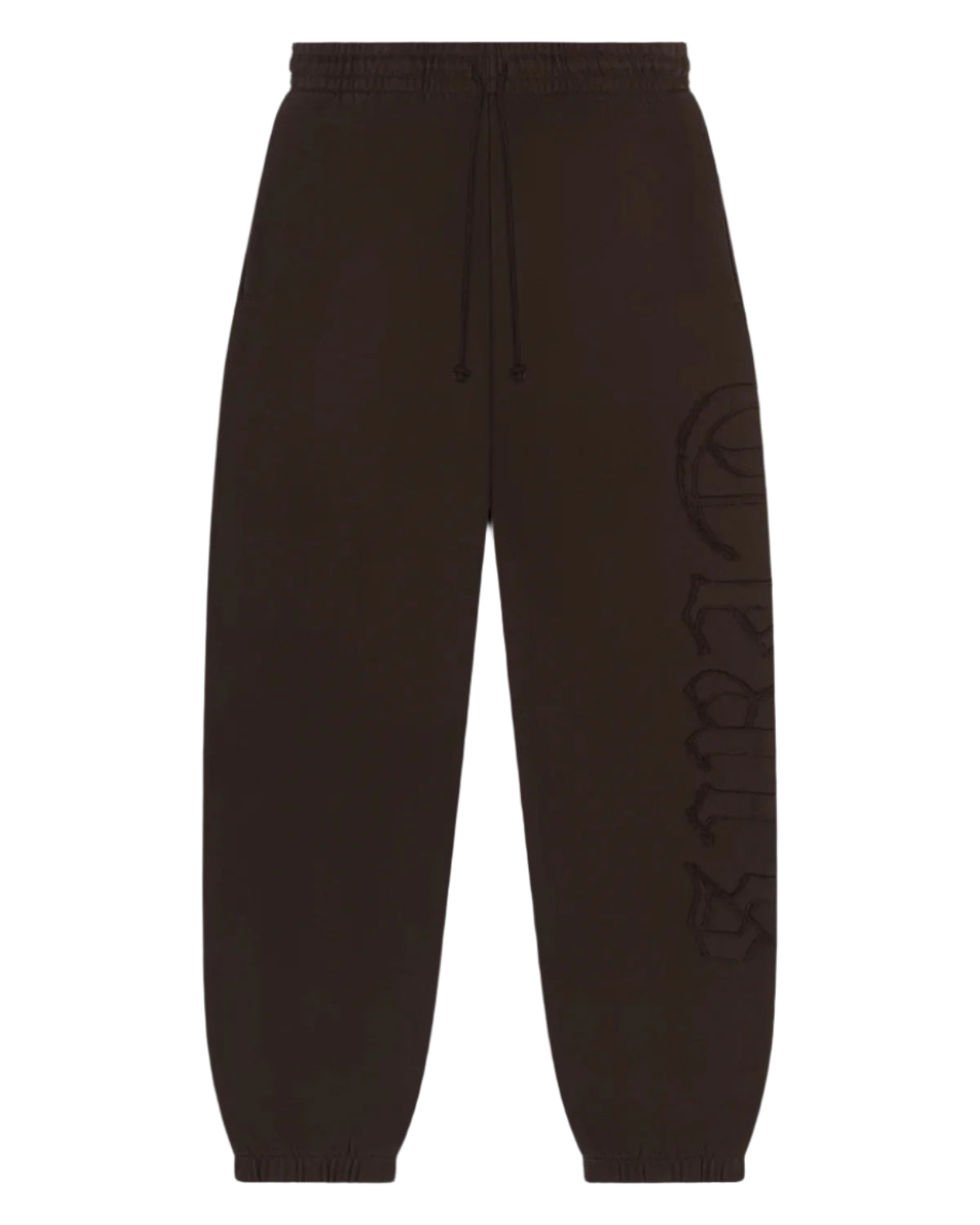 Tears Cut Out Sweatpants Brown