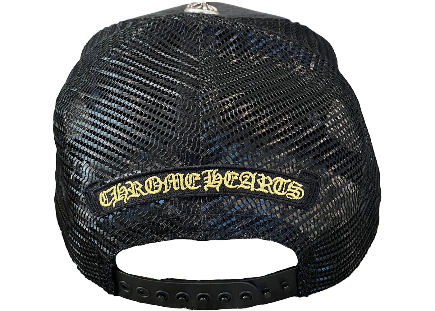 Chrome Hearts CH Hollywood Corduroy Trucker Hat Black/Gold