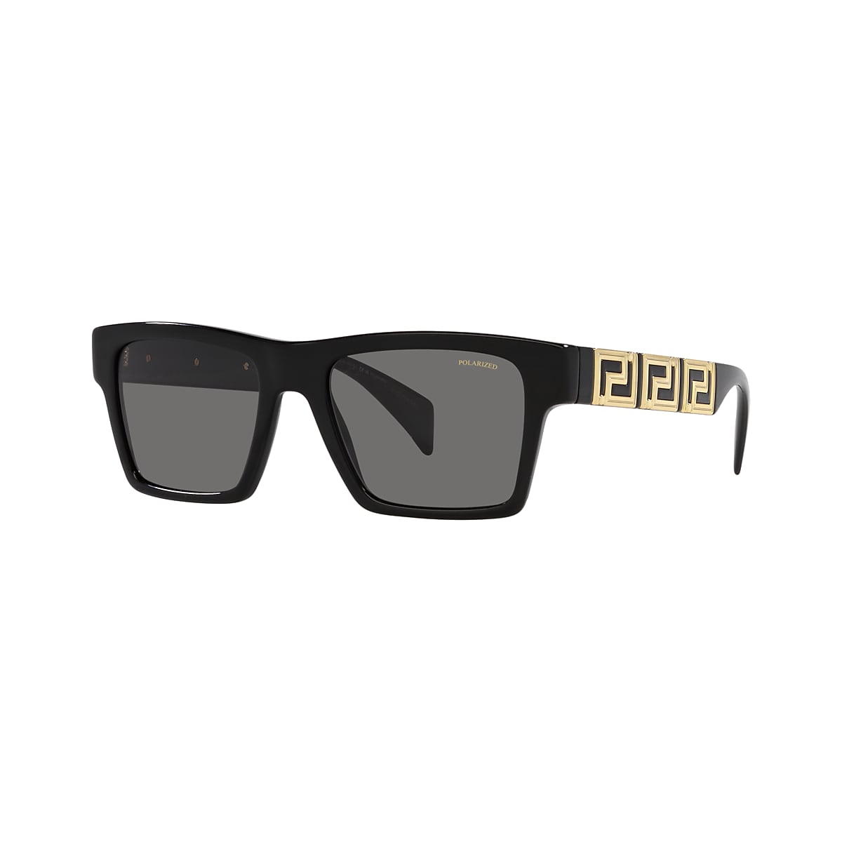 VERSACE VE4445 Black - Men Luxury Sunglasses, Polar Dark Grey Lens