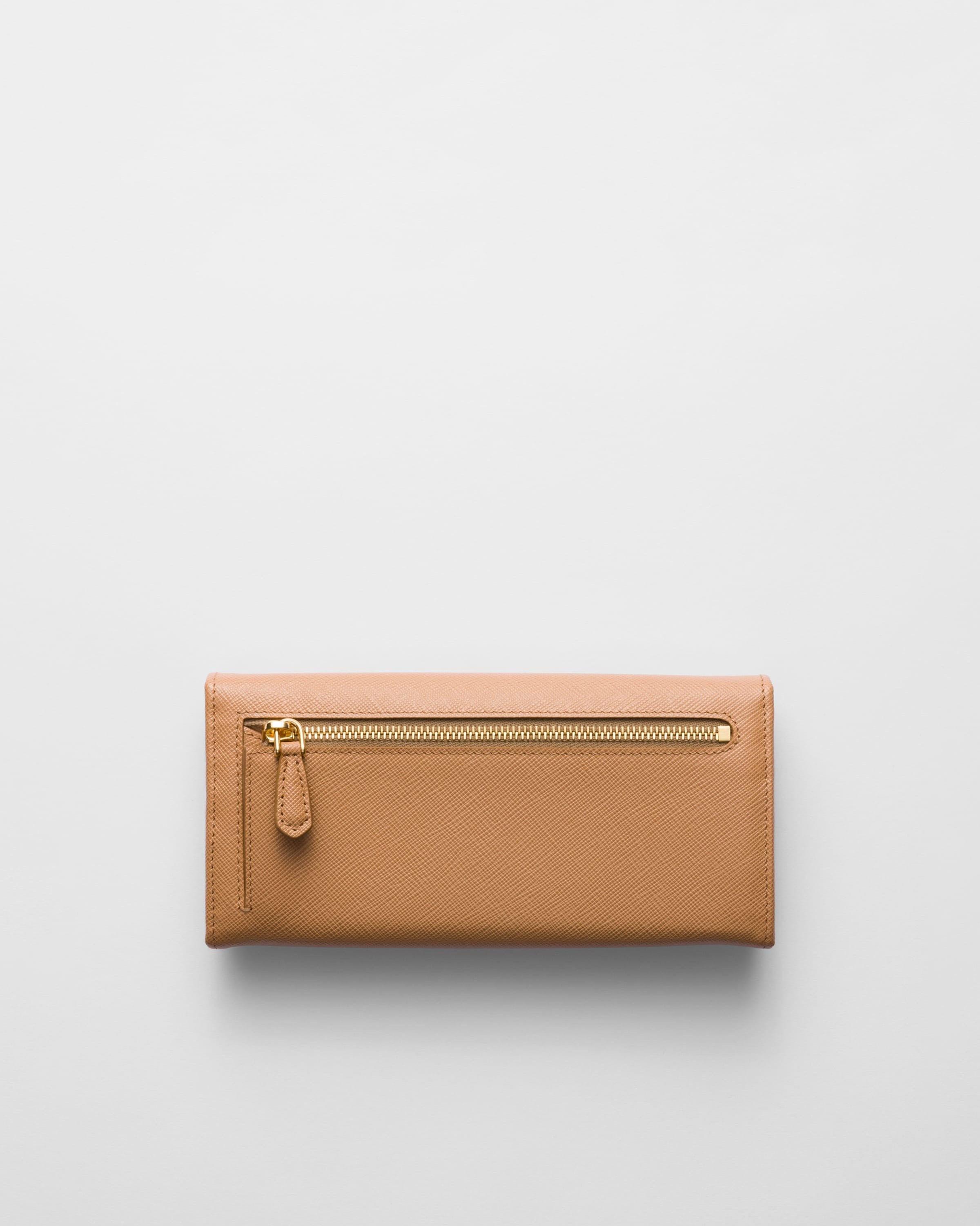 Large Saffiano Leather Wallet Natural