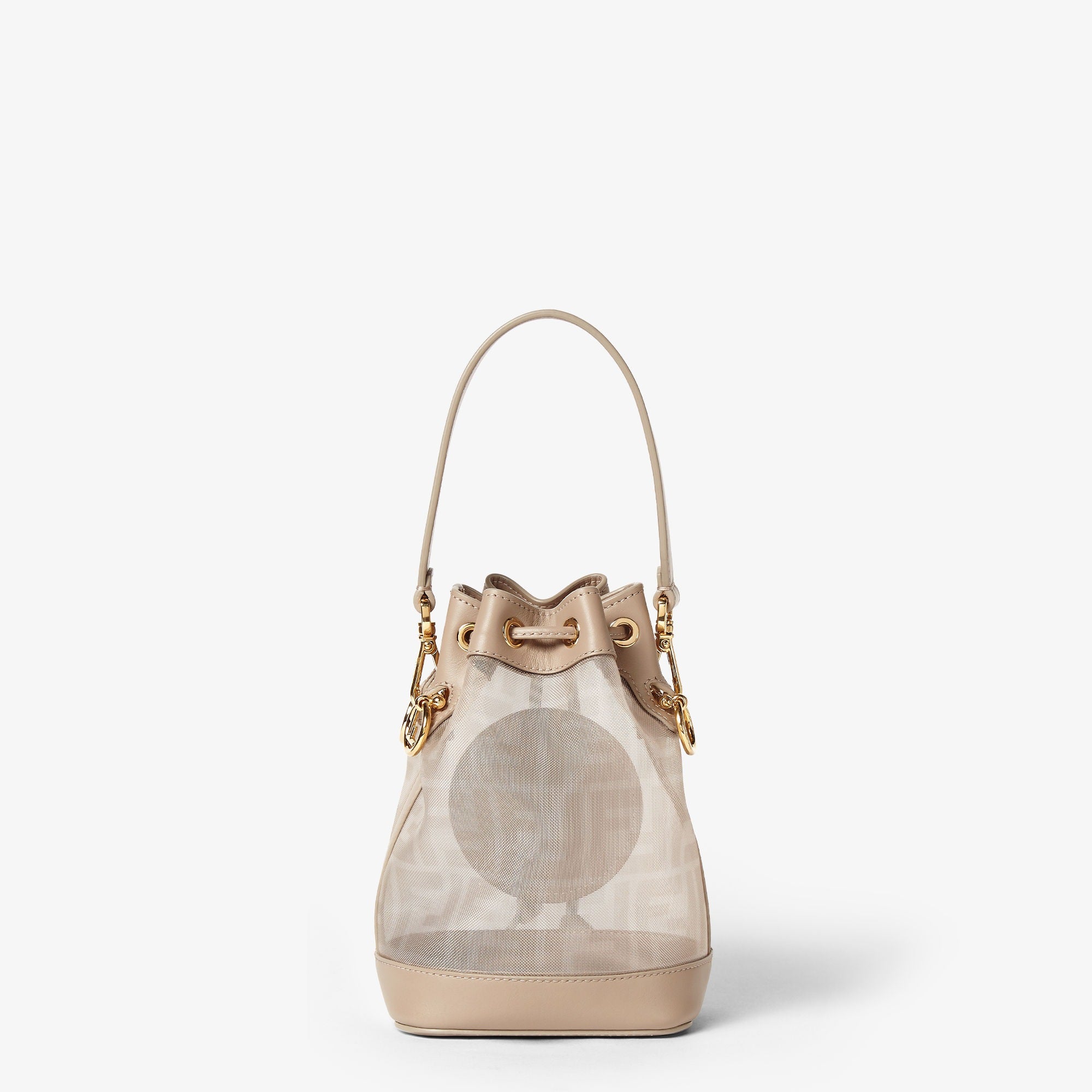 Mon Tresor Dove gray FF mesh mini-bag