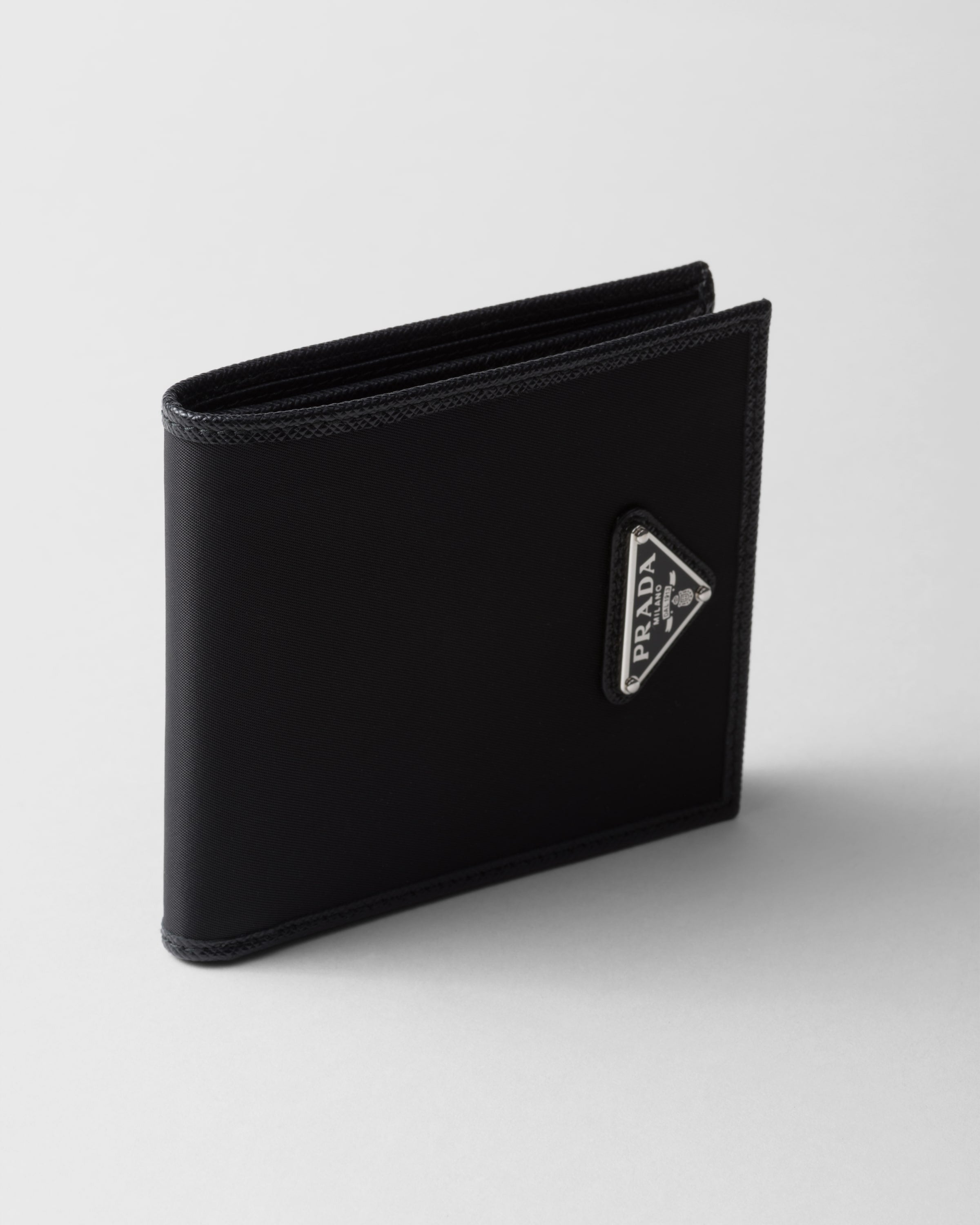 Re-Nylon wallet with coin purse Black