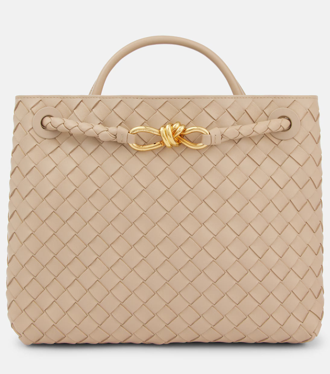 Bottega Veneta Andiamo Intrecciato Medium Leather Tote Bag