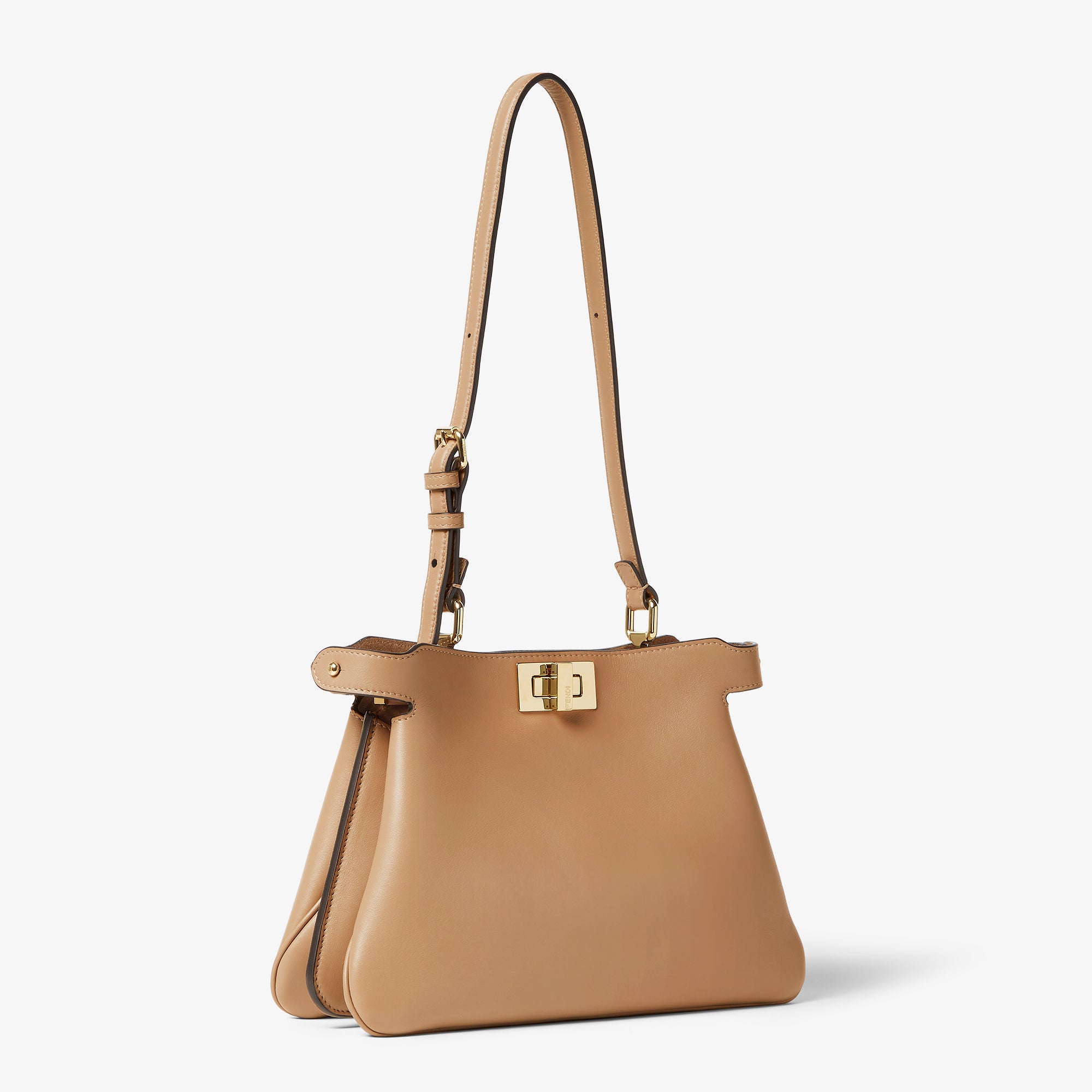 Peekaboo Soft Small Cappuccino-colored leather bag