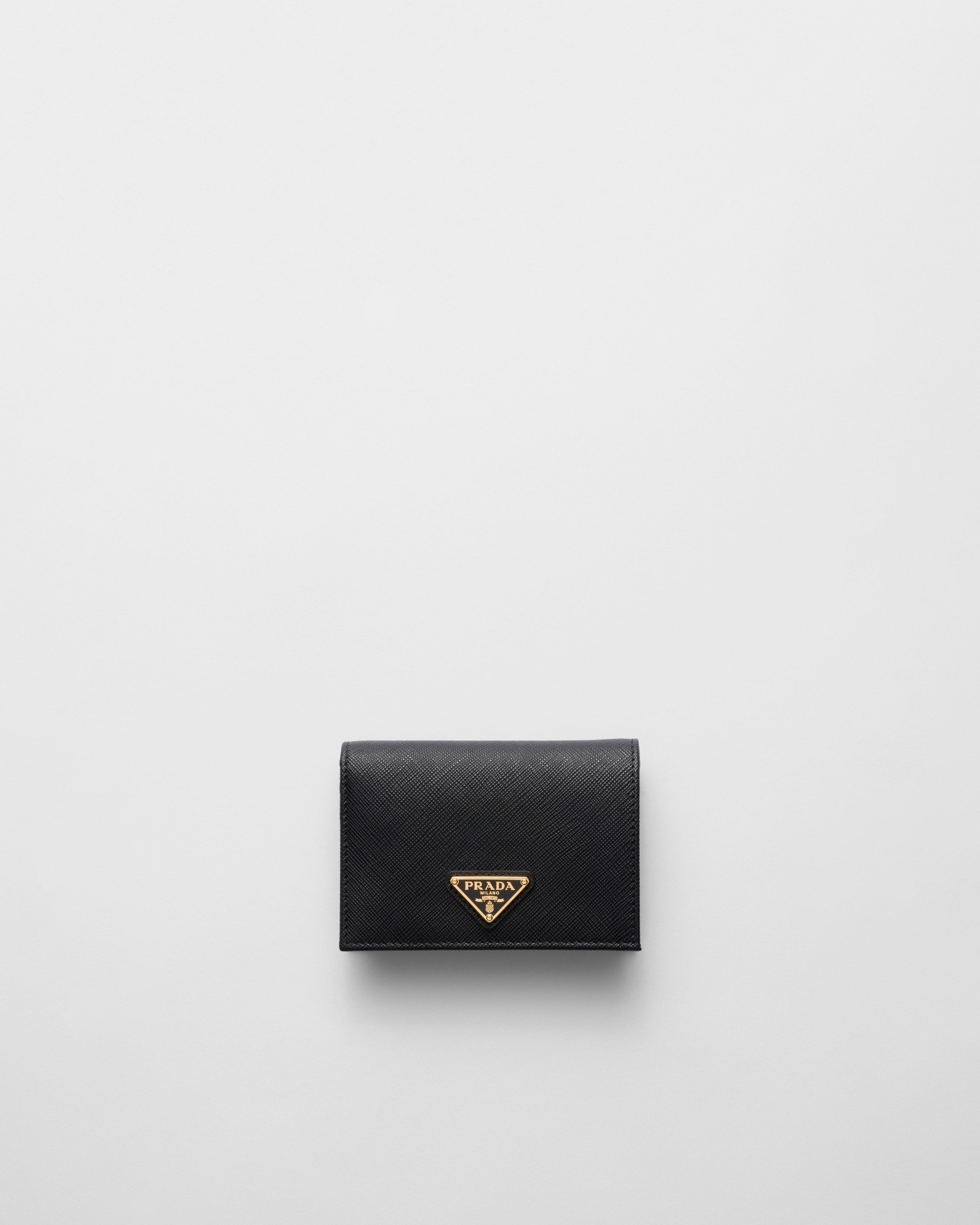 Small Saffiano Leather Wallet Black