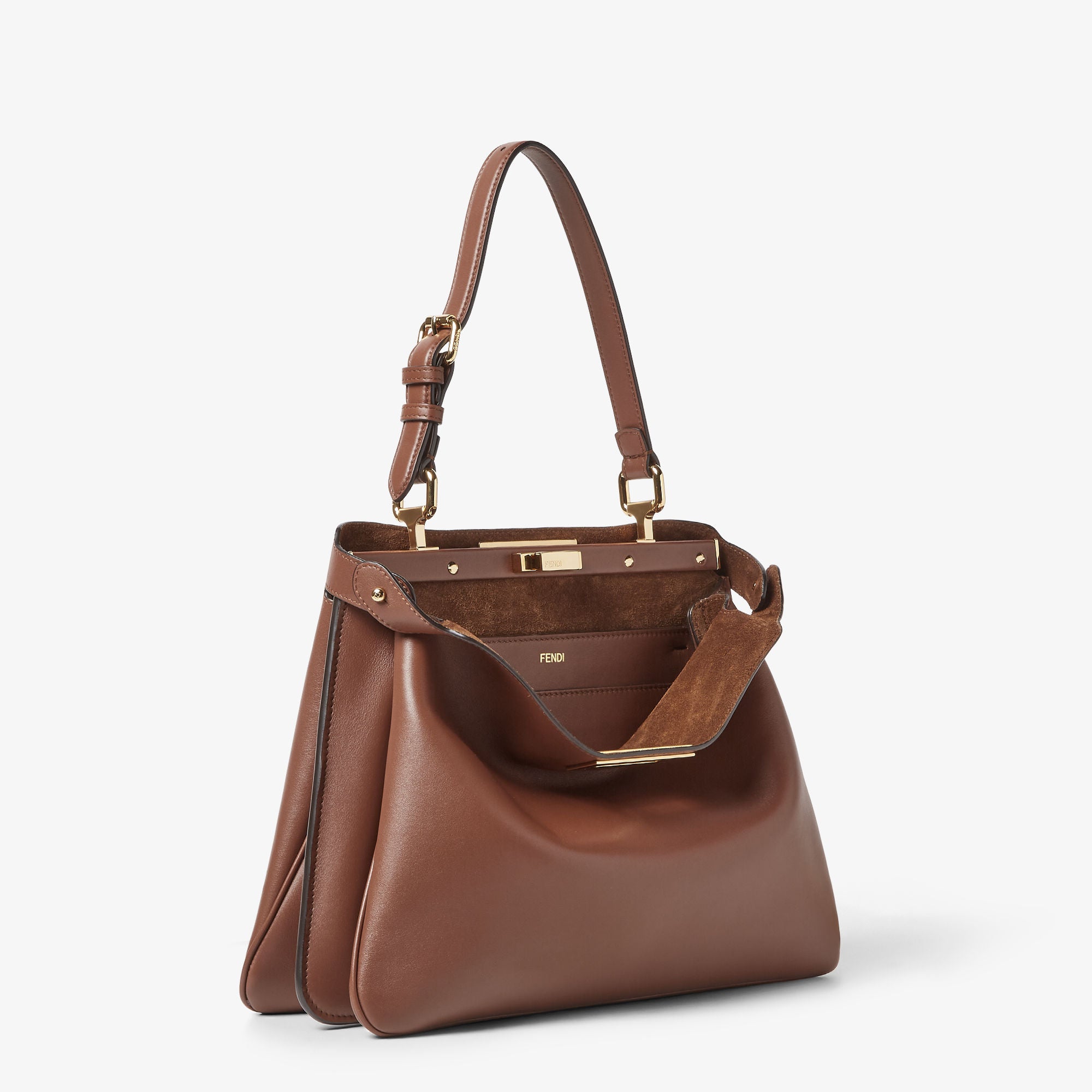 Peekaboo Soft Medium Brown leather bag
