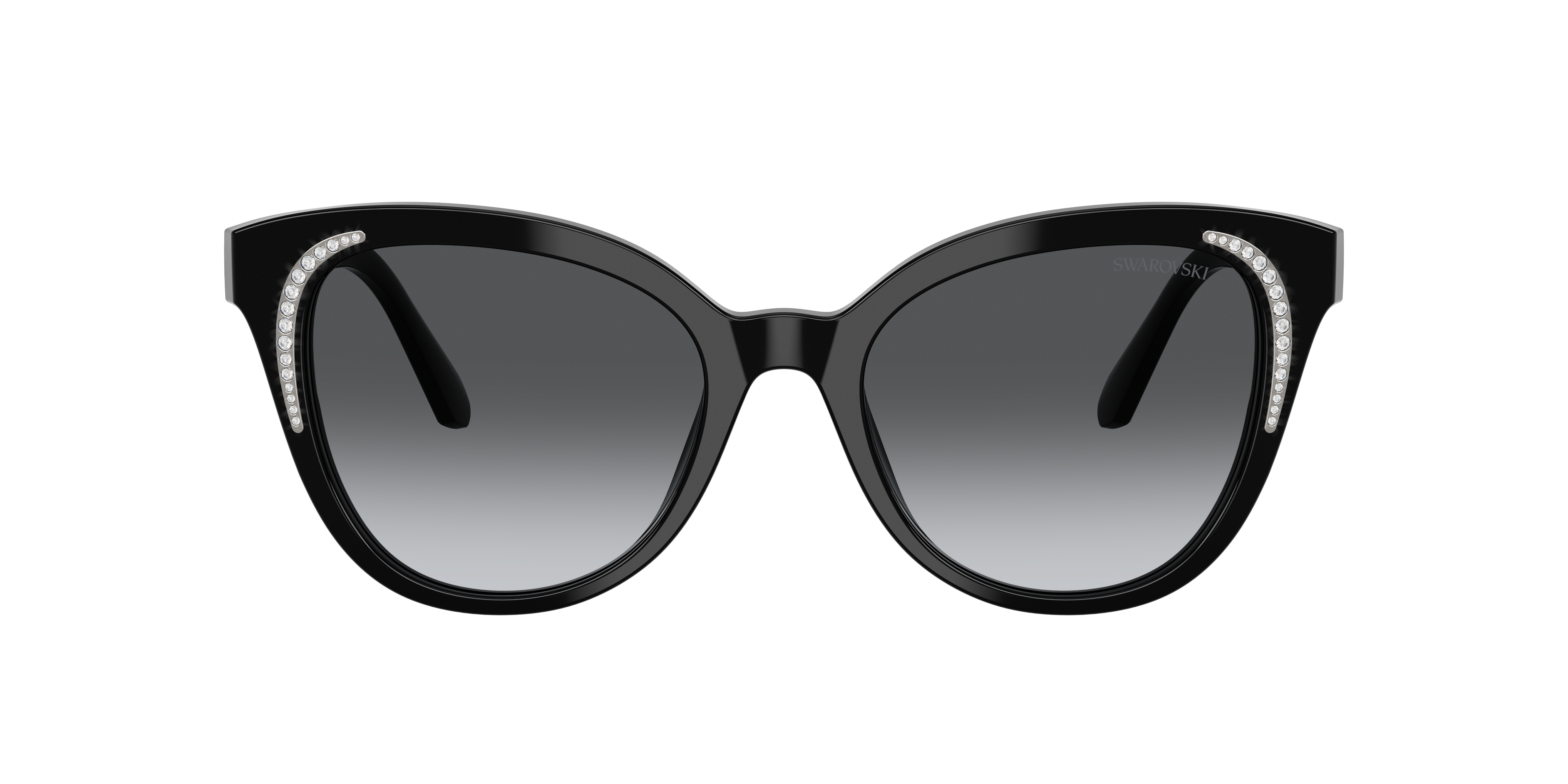SWAROVSKI SK6031 Black - Women Sunglasses, Gradient Grey Polar Lens