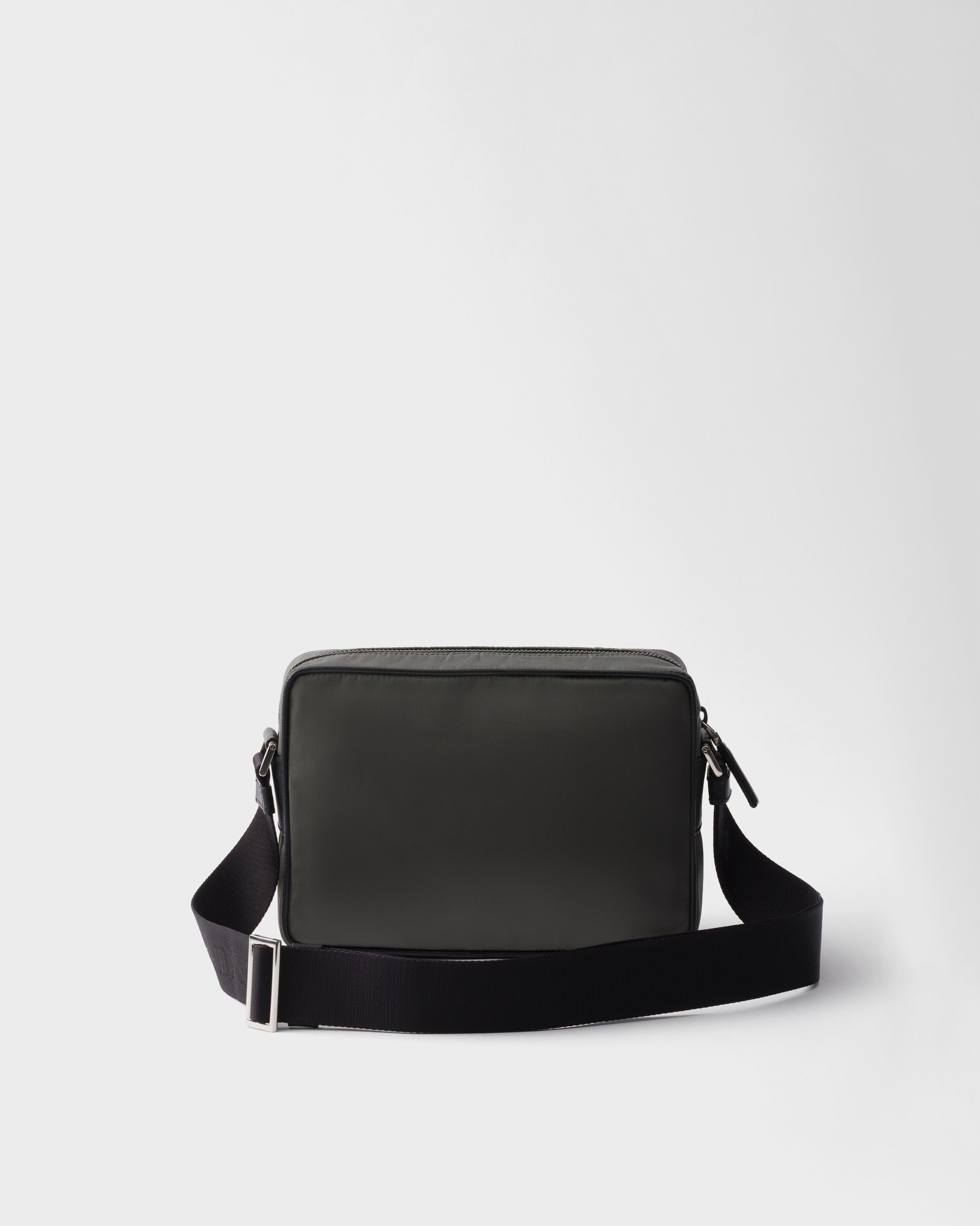 Re-Nylon and Saffiano shoulder bag Forest Green