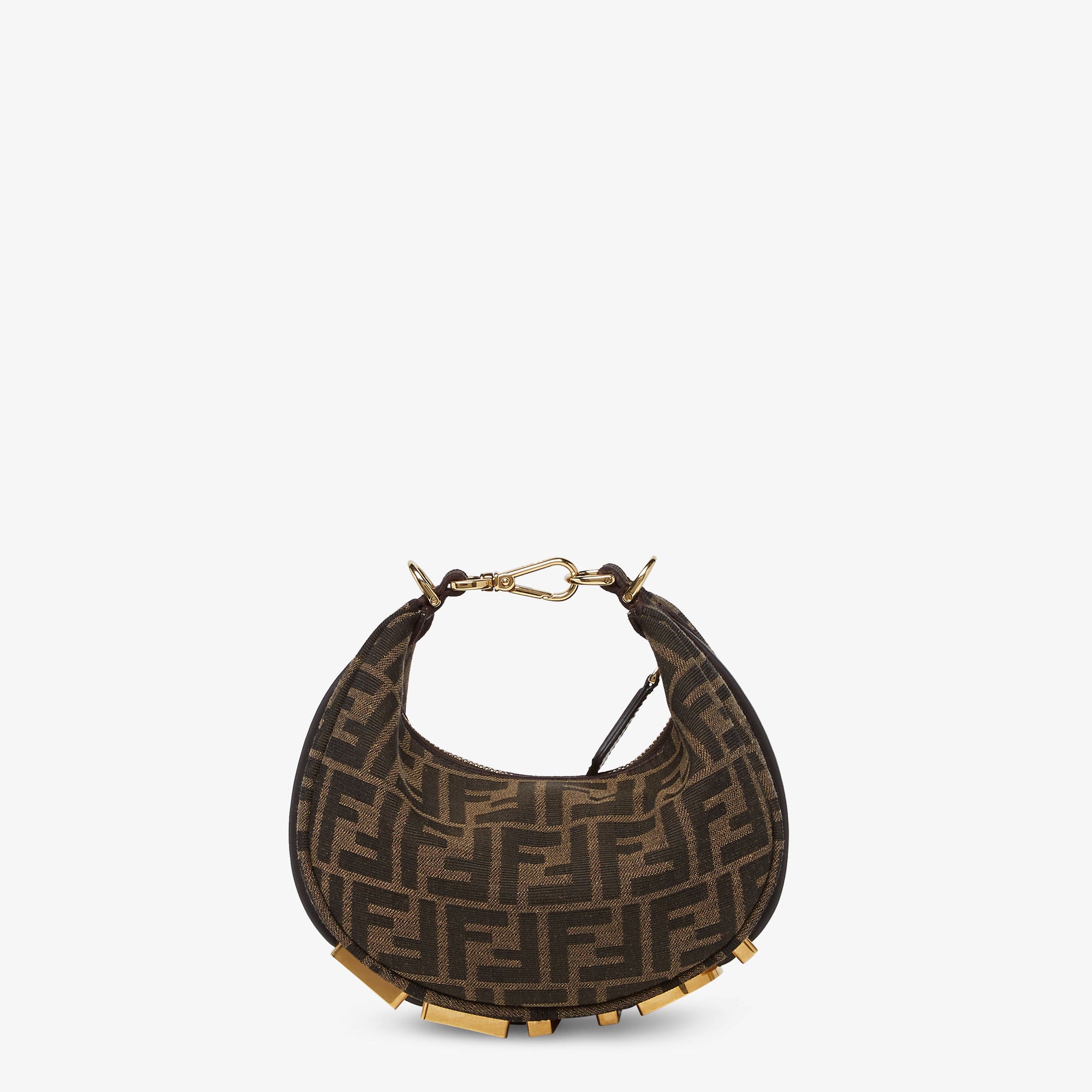 Fendigraphy Mini Brown FF jacquard fabric mini bag