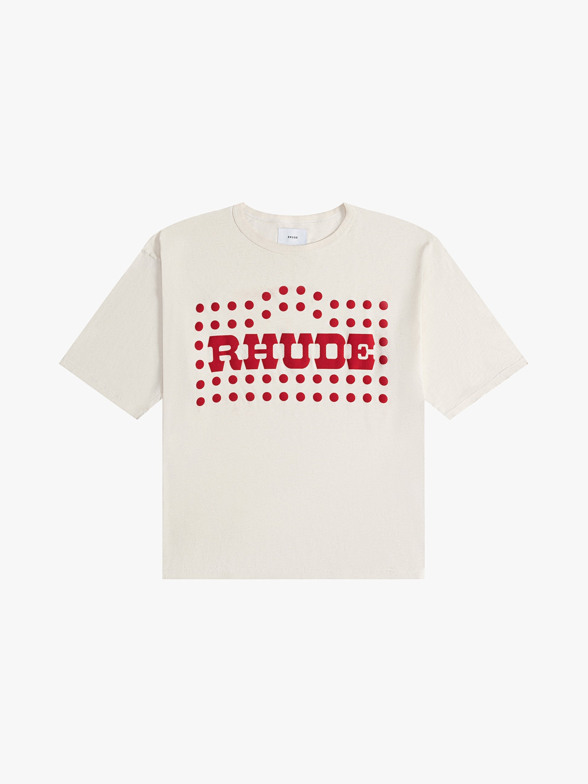 FLOCKED BURNOUT TEE - VTG WHITE