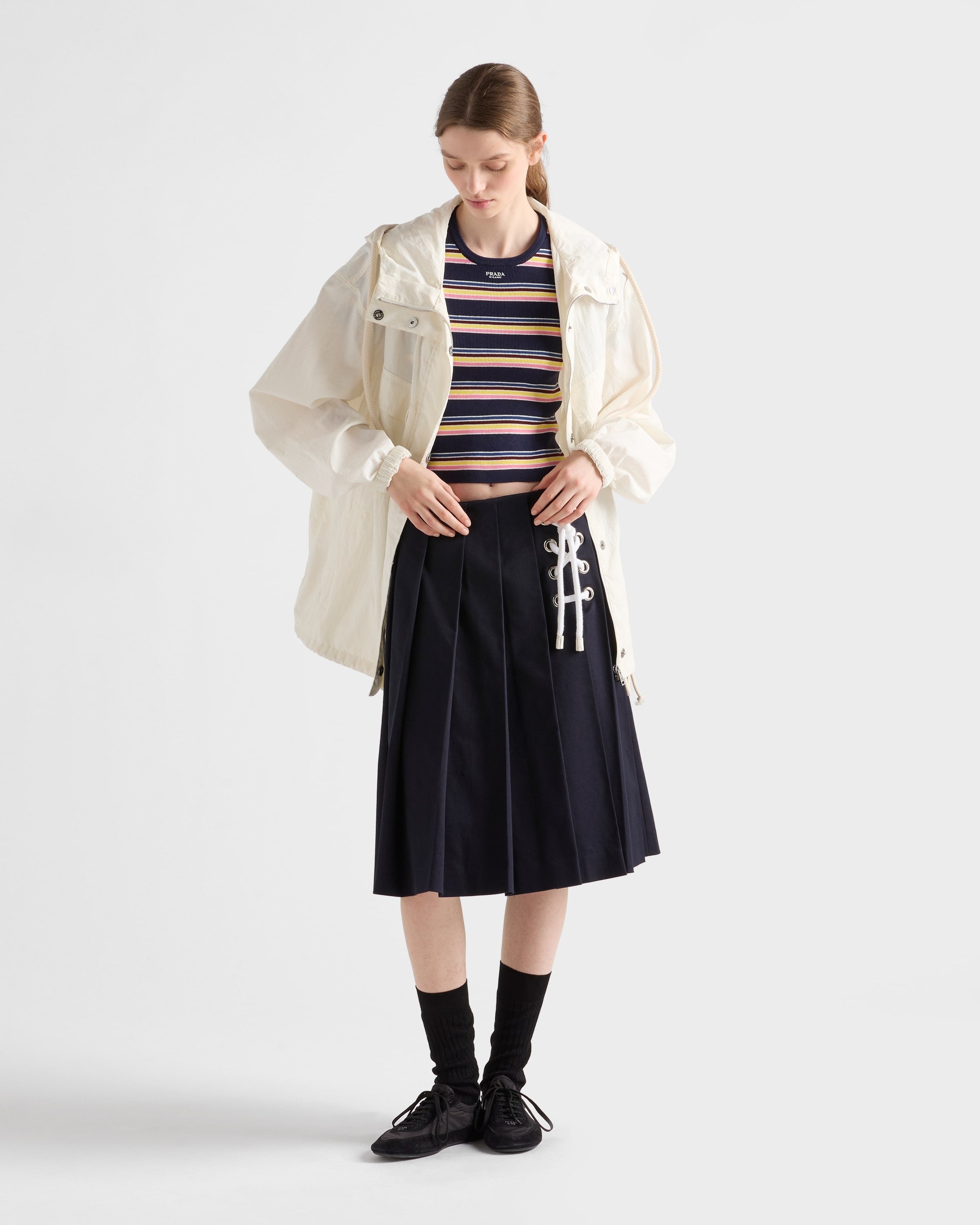 Cotton crew-neck sweater Navy