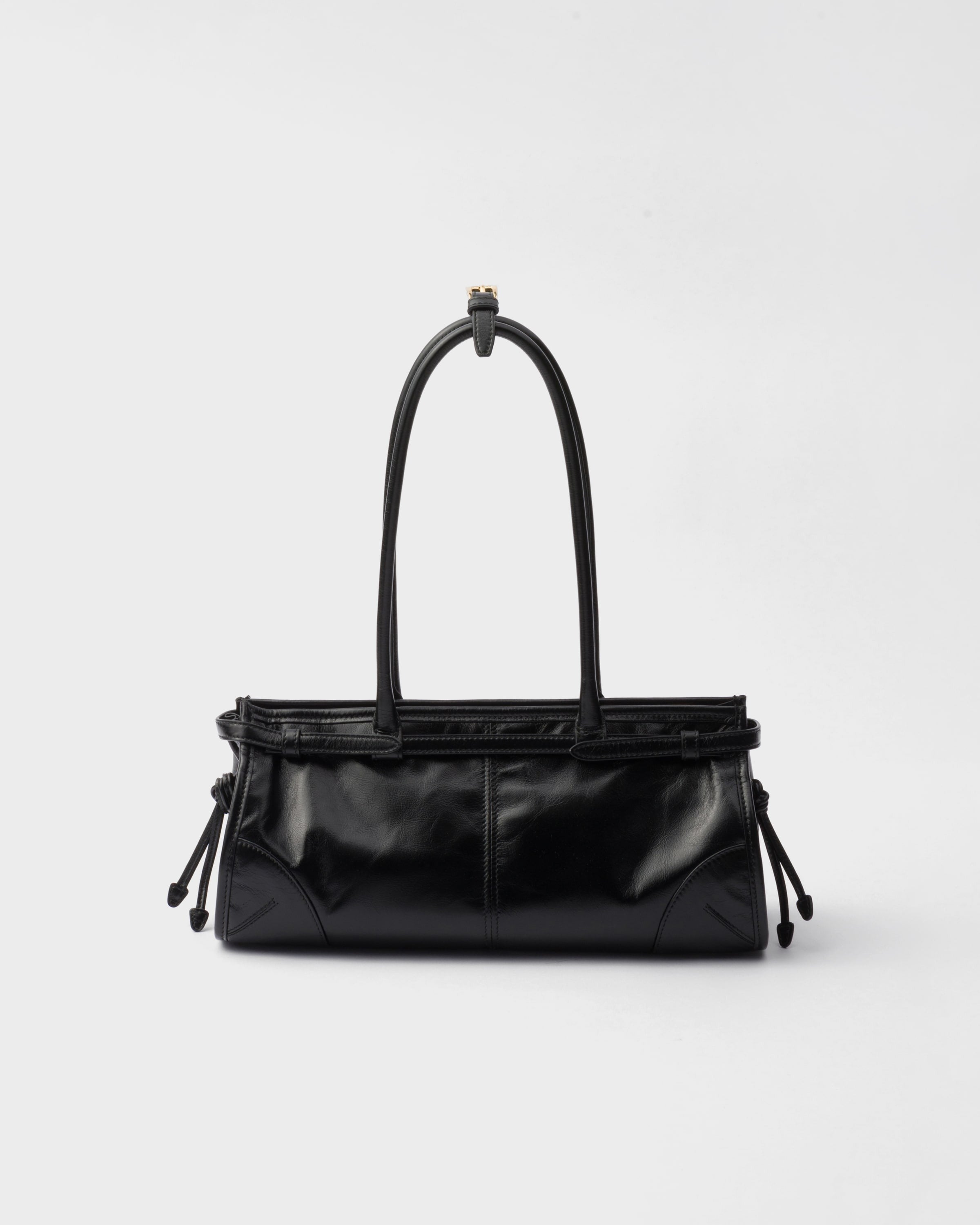 Prada Bonnie medium leather handbag Black