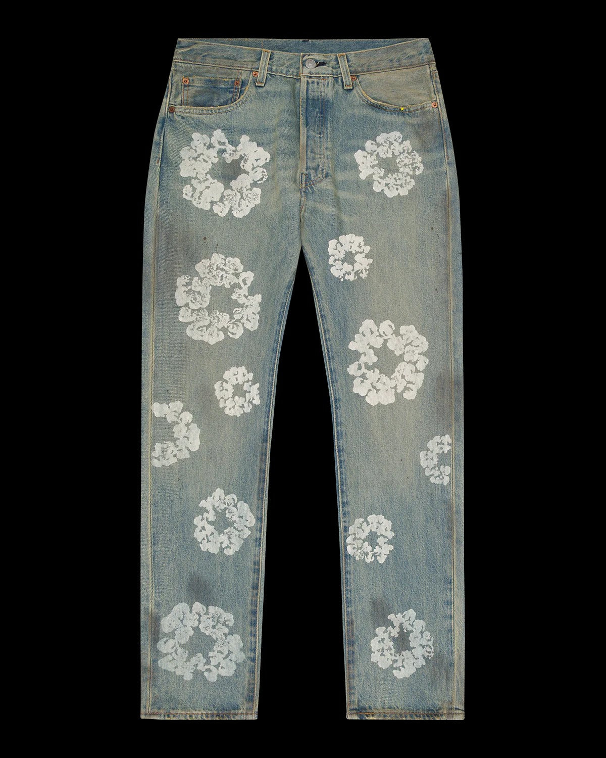 Dirty Wash Wreath 501 Light Wash Light Wash